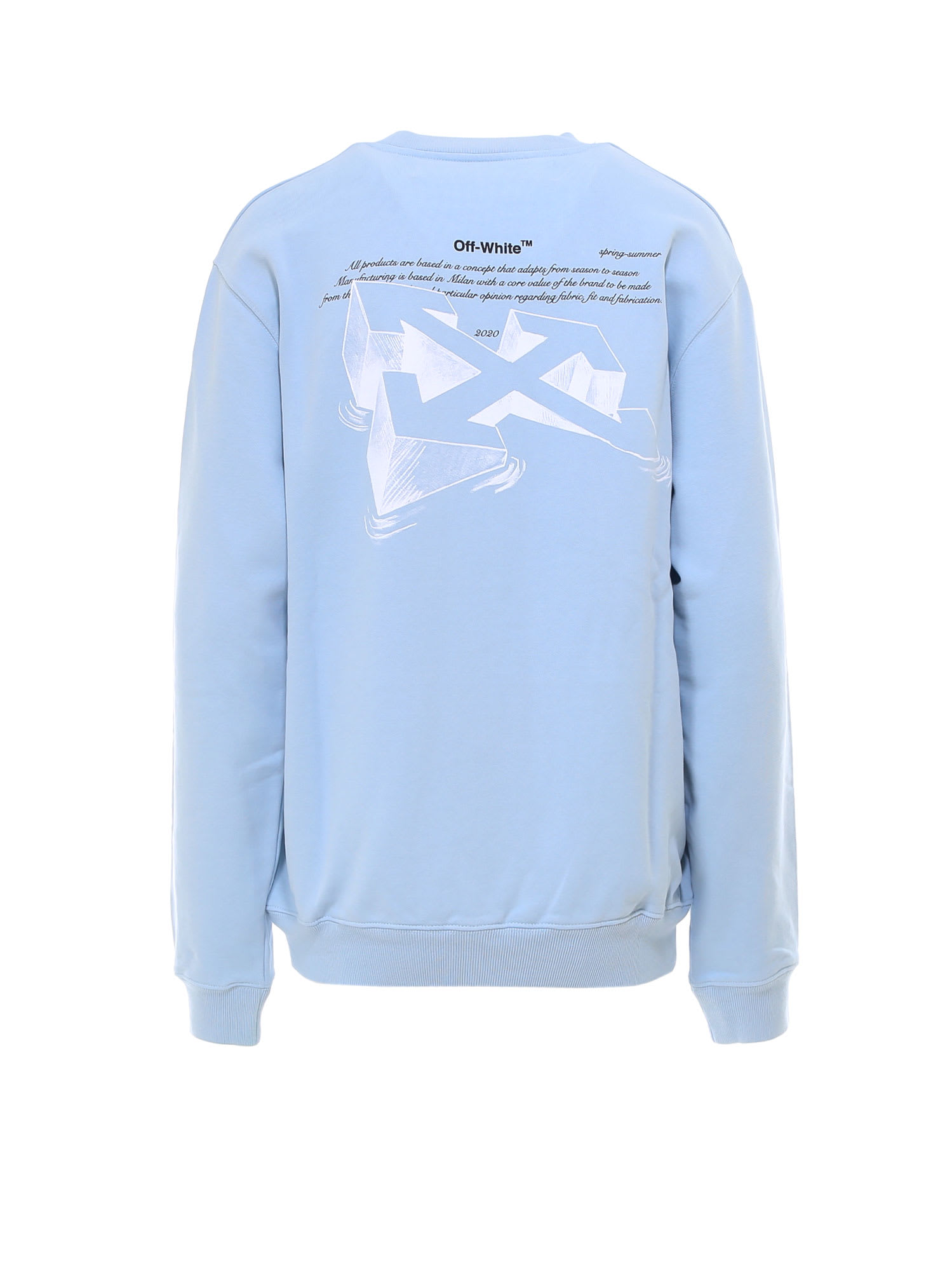 blue off white sweatshirt