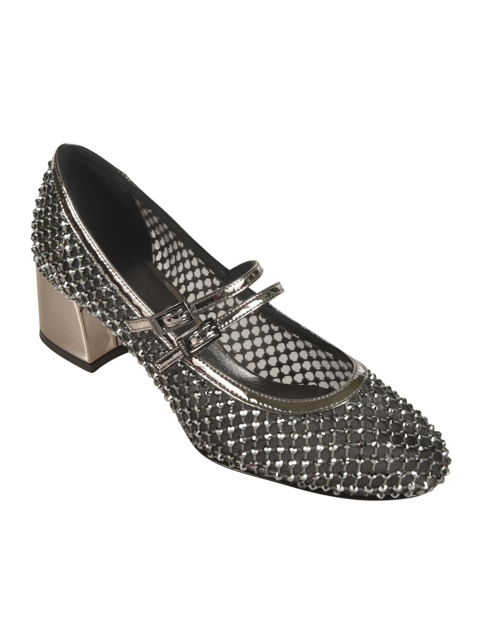 Shop Le Silla Mary Jane Gilda Stocking Pumps In Silver