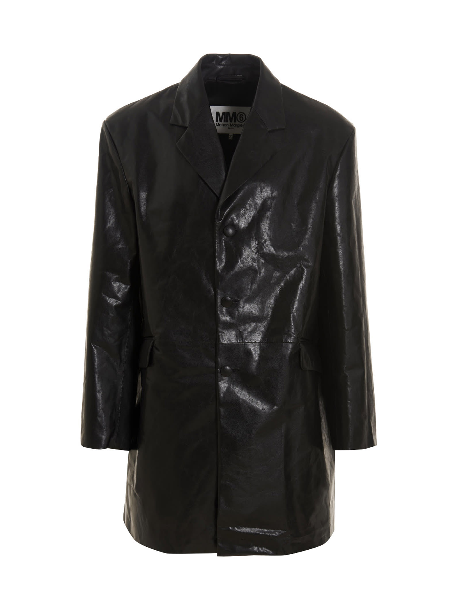 MM6 MAISON MARGIELA COATED LEATHER COAT