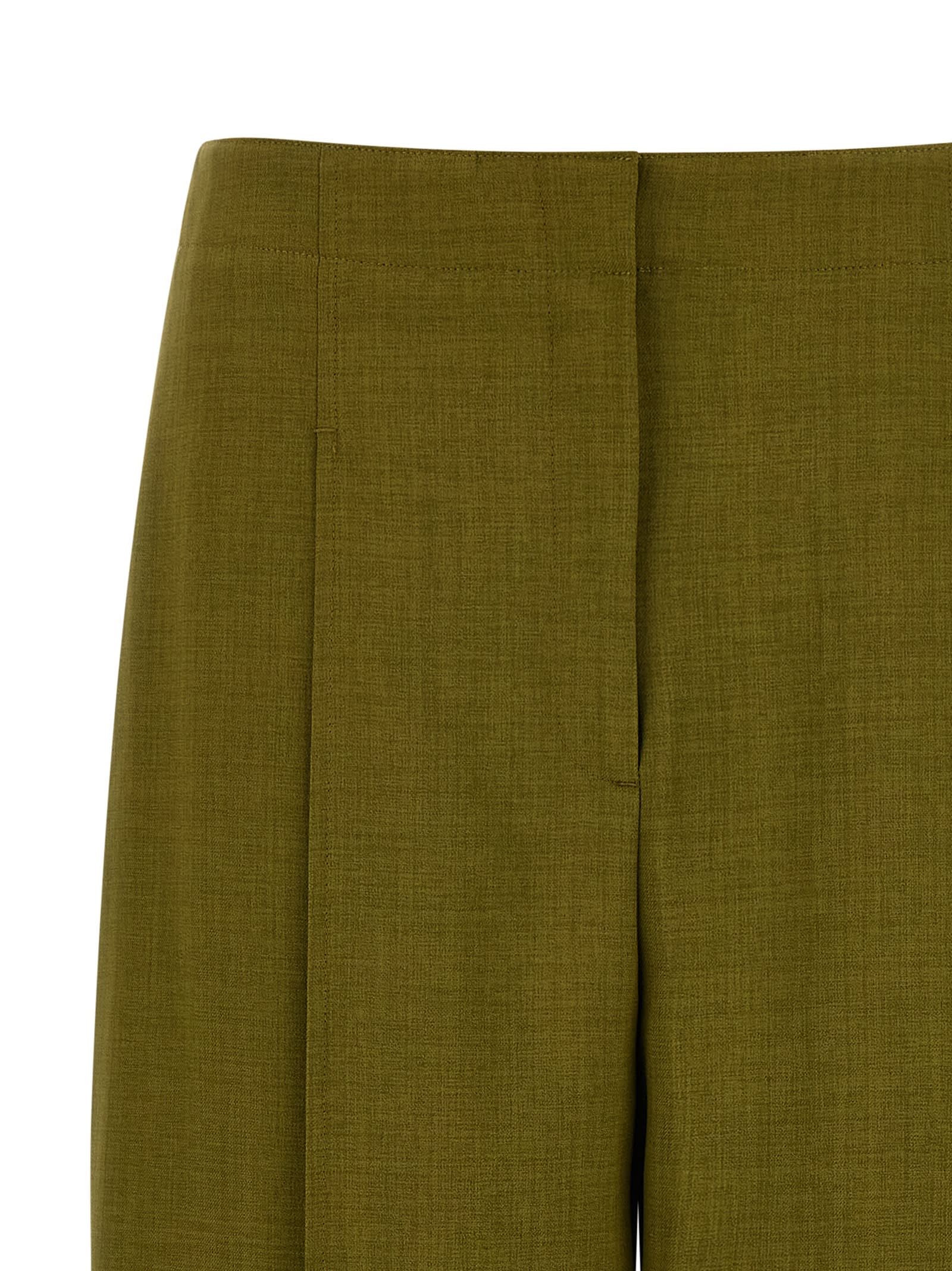 Theory Deep Pleat Pants In Green