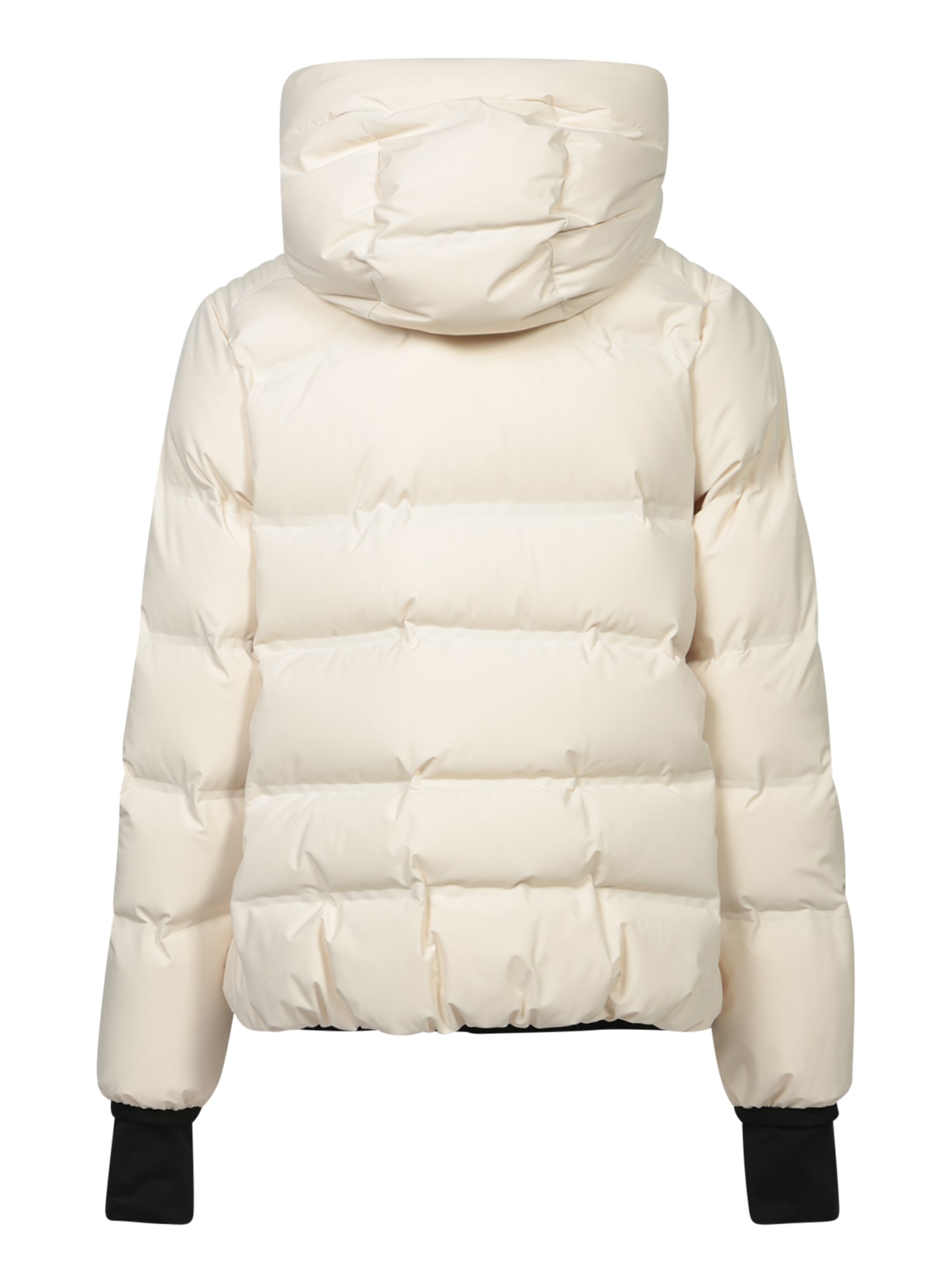 Shop Moncler Suisse Ivory Jacket In White