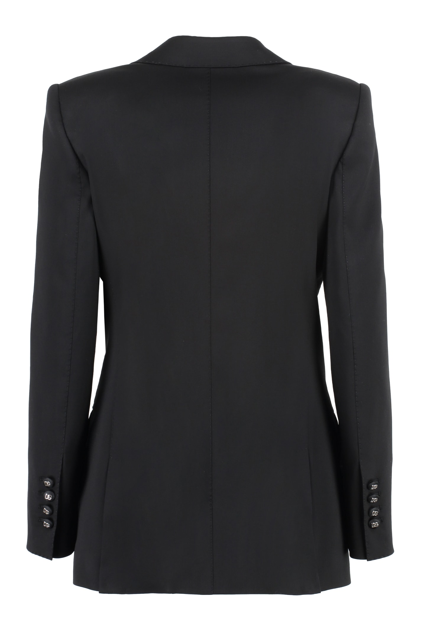 Shop Dolce & Gabbana Wool Single-breasted Blazer In Black