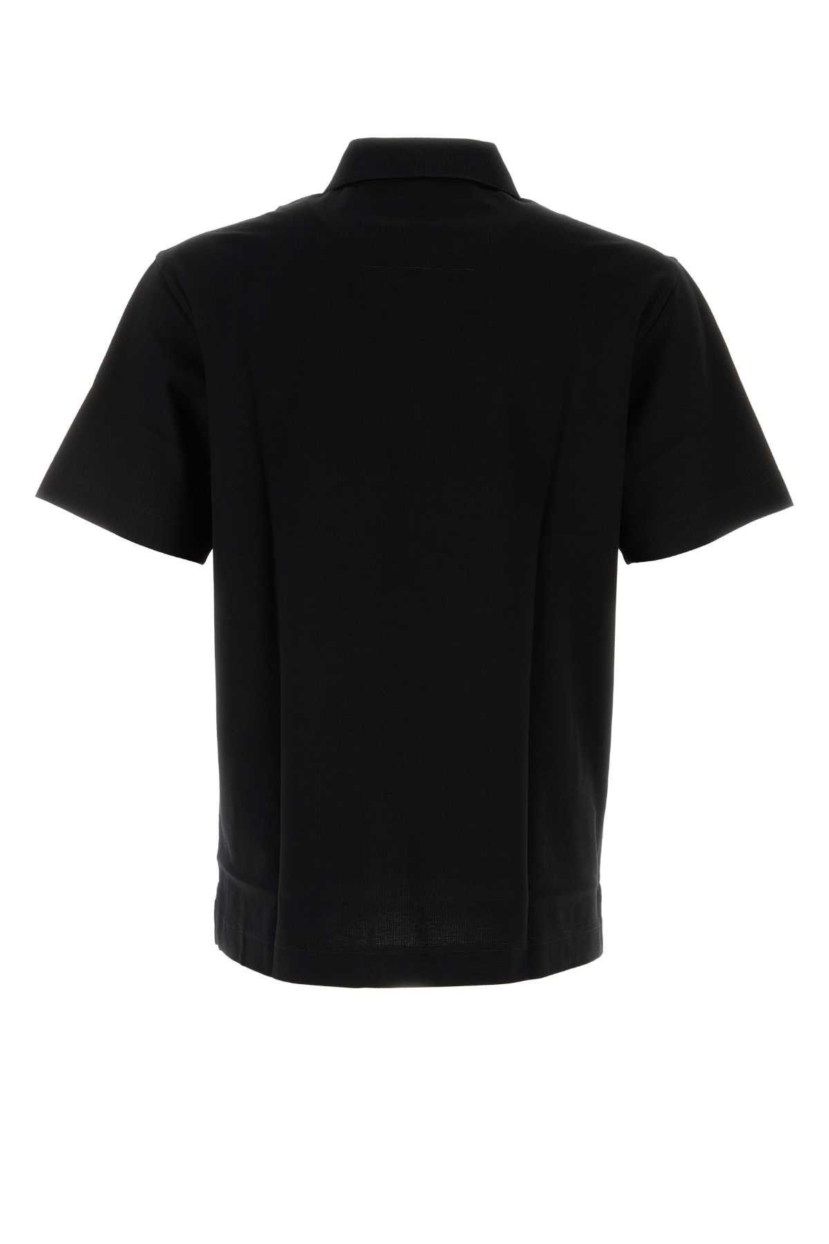 Shop Givenchy Black Piquet Polo Shirt