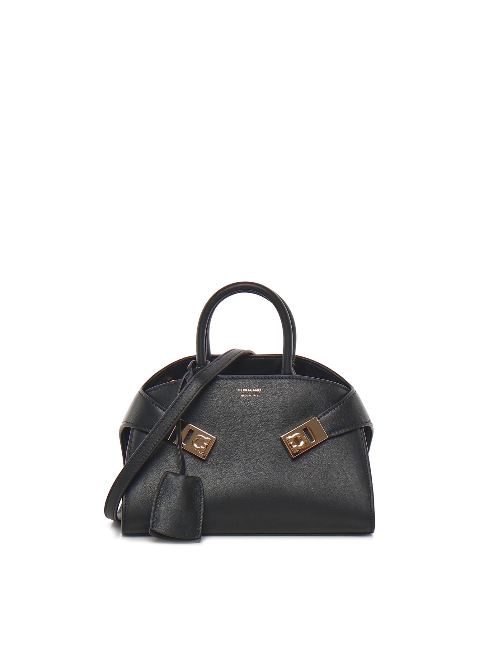 Ferragamo Hug Soft Tote Bag In Black