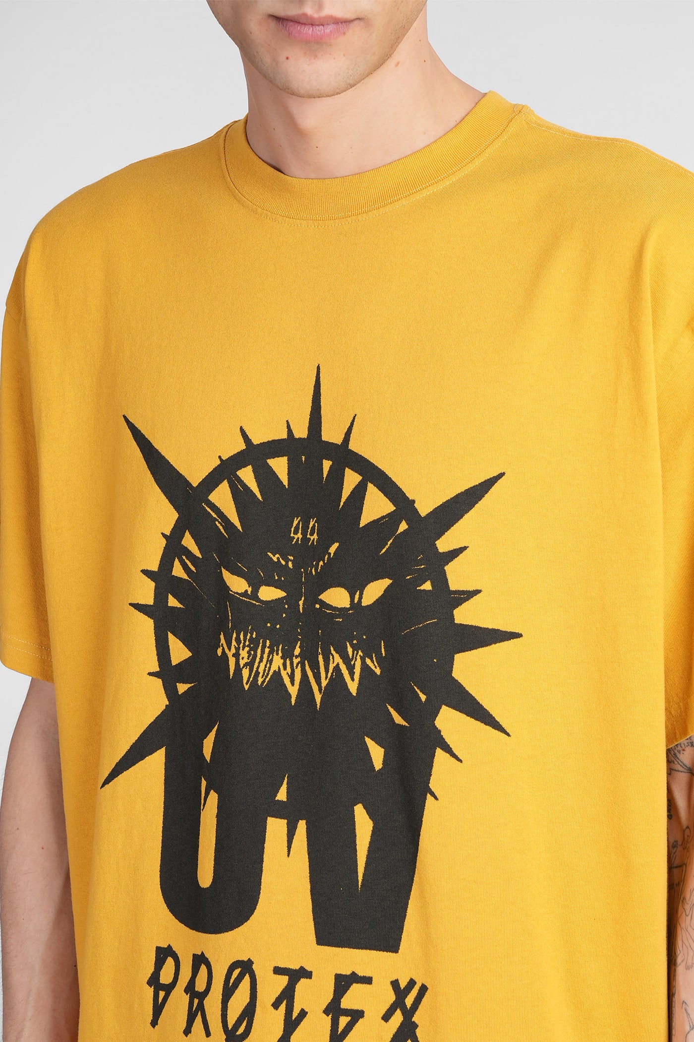 44 Label Group Printed T-shirt In Yellow
