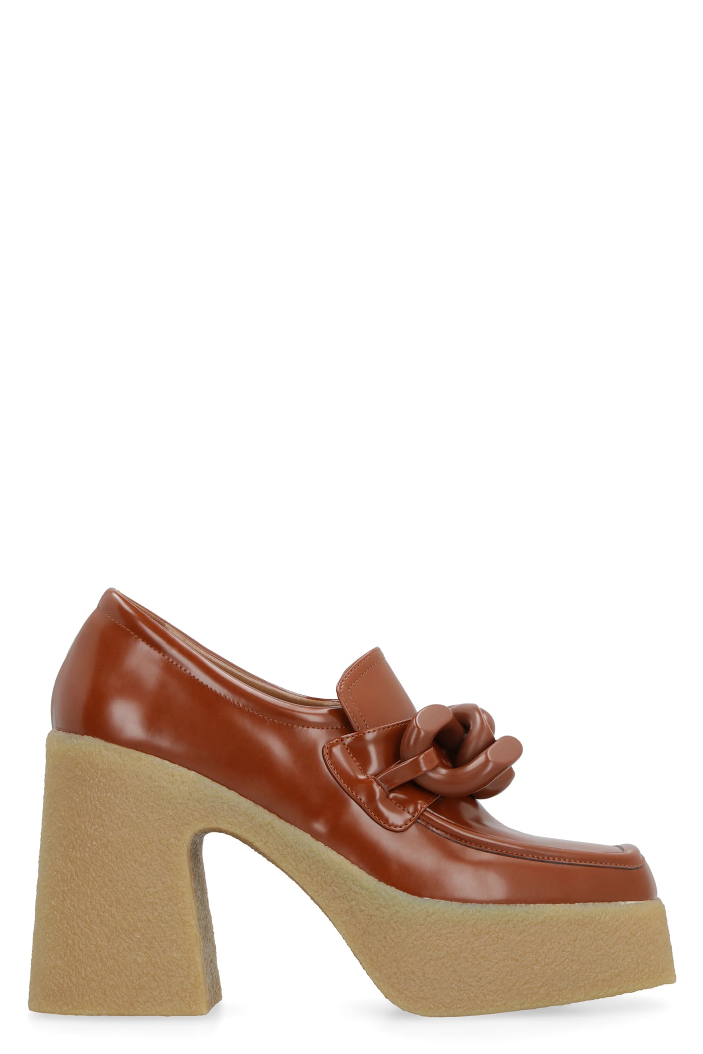 Shop Stella Mccartney Skyla Loafers In Brown