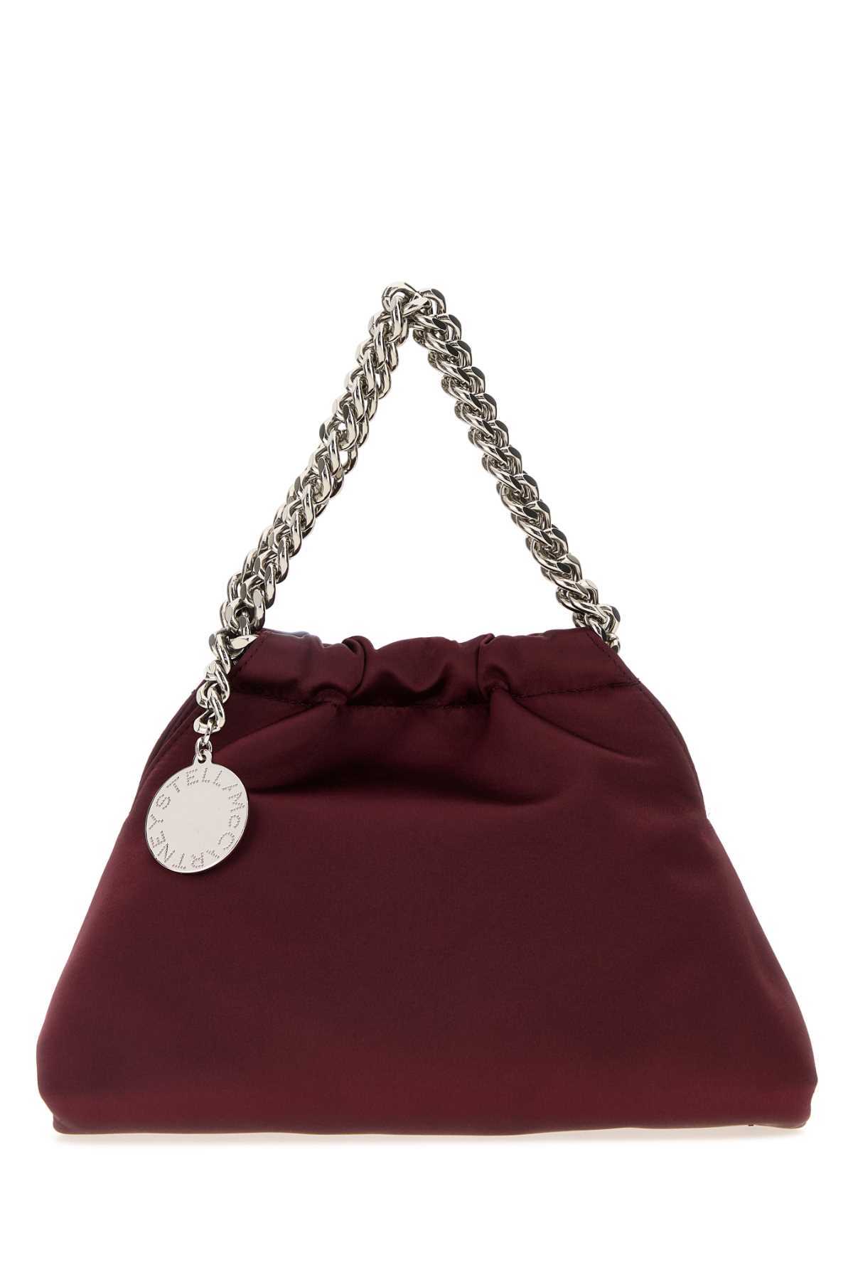 Stella Mccartney Burgundy Satin Falabella Handbag In Burgundy