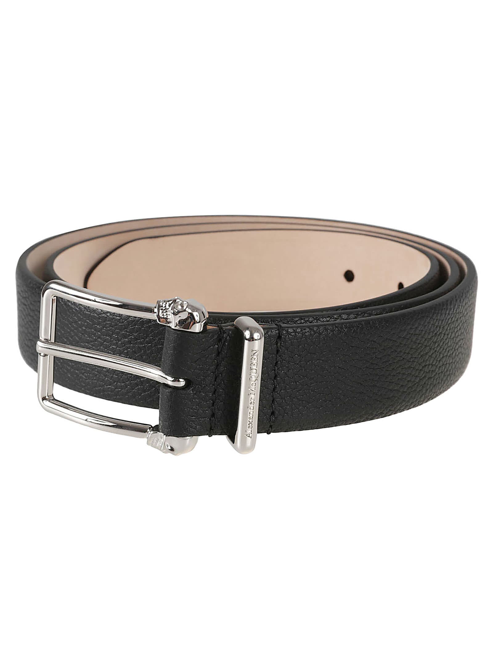 Shop Alexander Mcqueen Small Grain Belt In Black