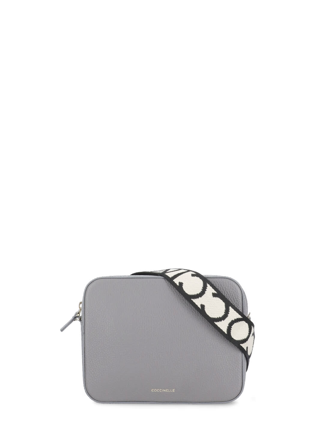 Shop Coccinelle Tebe Shoulder Bag In Grey