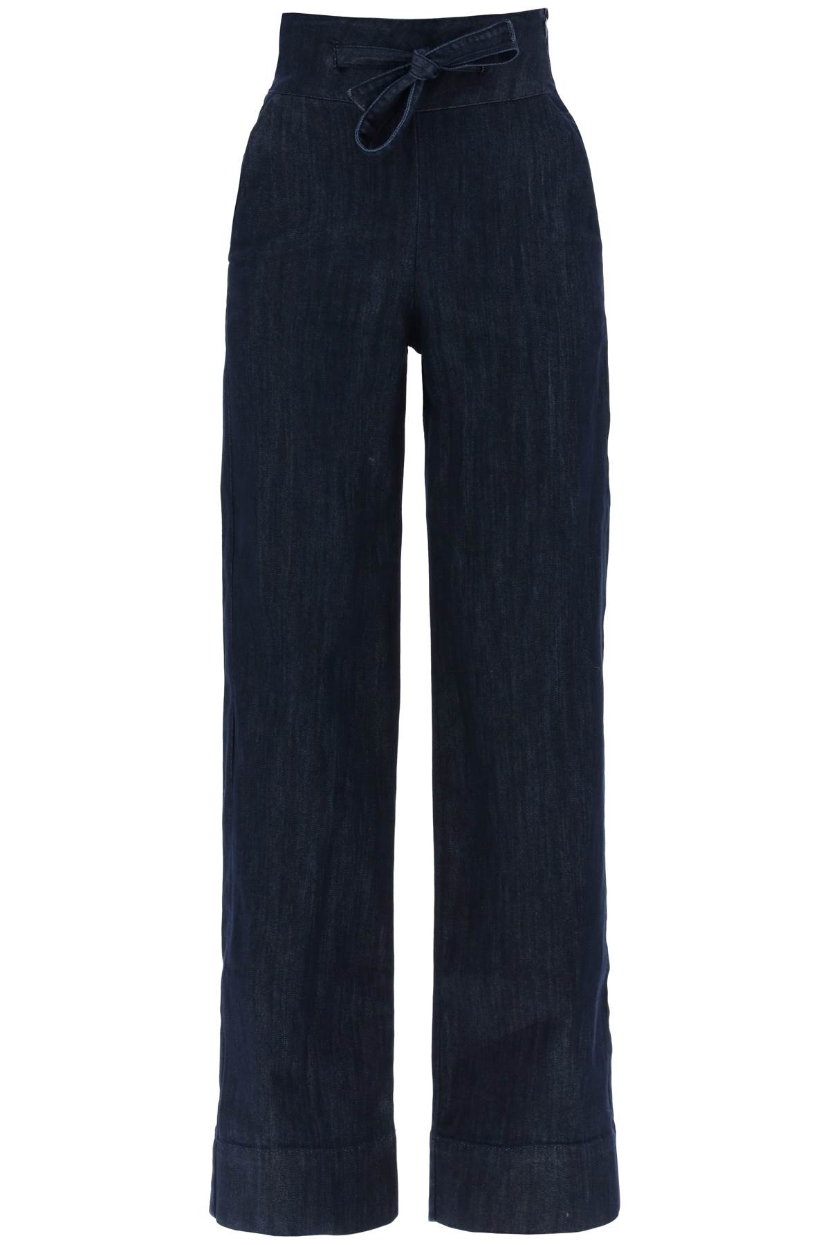 Shop Mvp Wardrobe Tolone Jeans In Denim Blu (blue)