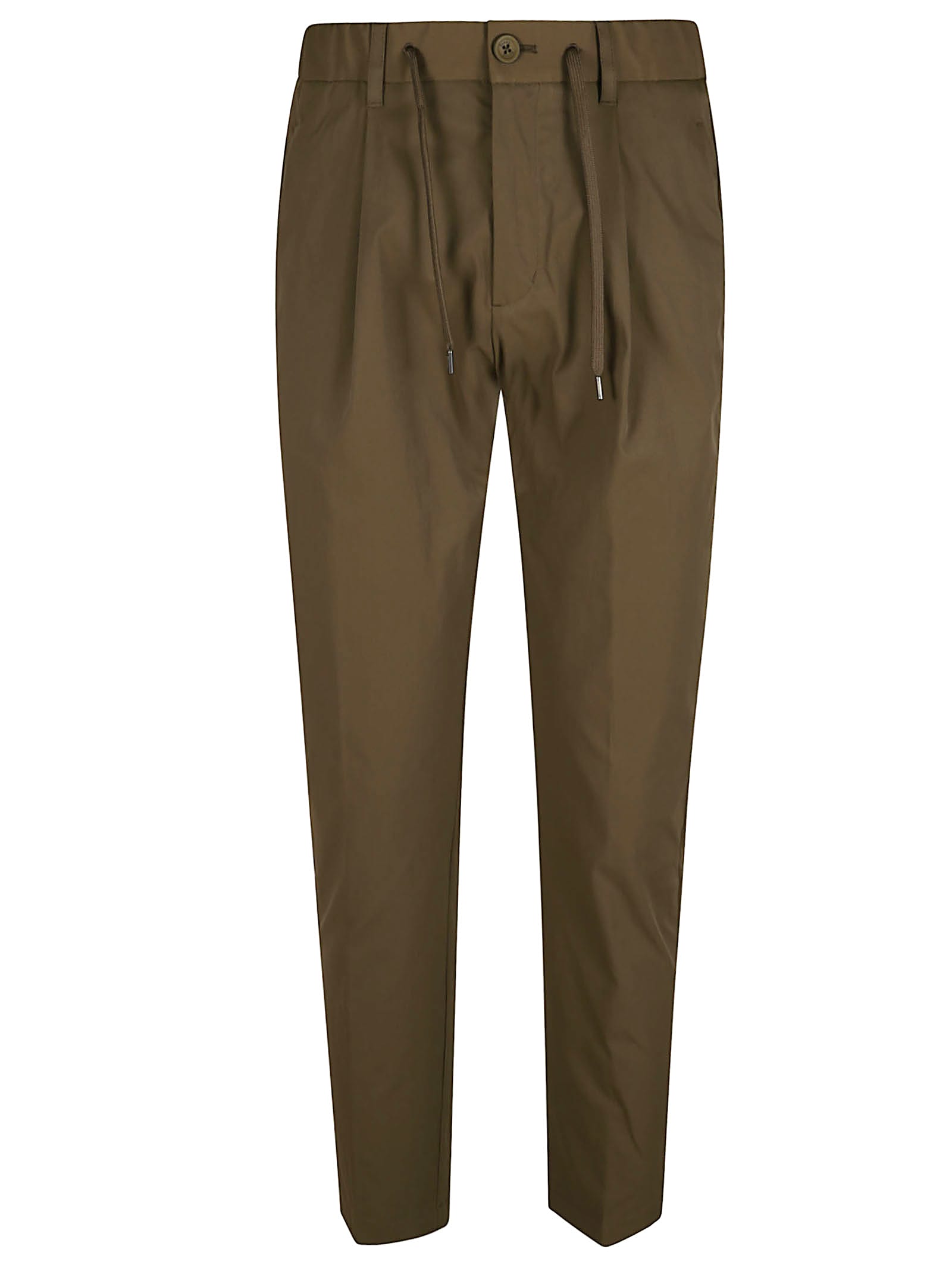 Herno Drawstring Casual Pants In Green