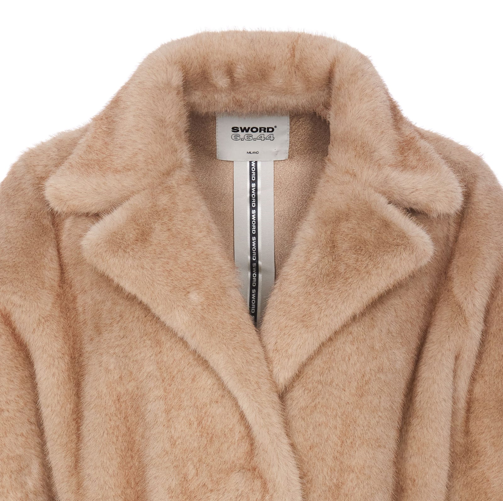 Shop Sword 6.6.44 Fake Fur Coat In Beige