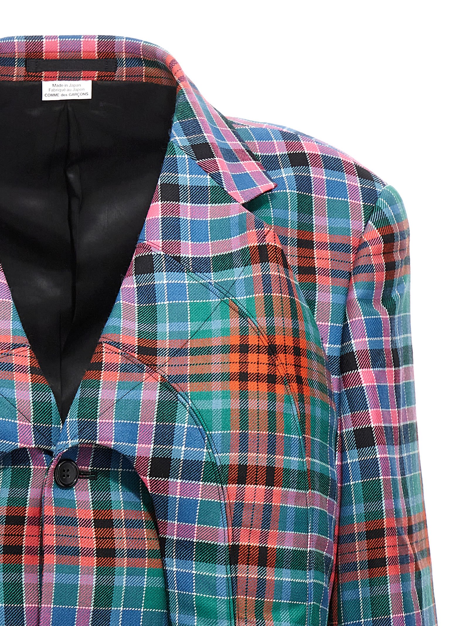 Shop Comme Des Garçons Homme Deux Check Coat In Multicolor