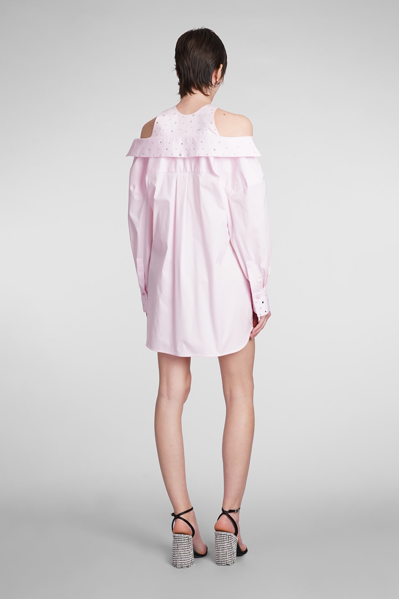 Shop Giuseppe Di Morabito Dress In Rose-pink Cotton