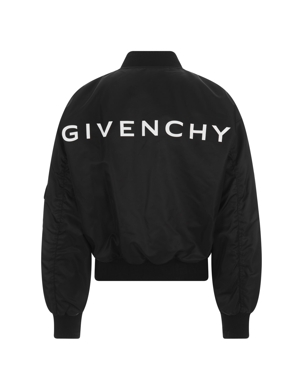 Shop Givenchy Black  Bomber Jacket With Pocket Detail In Nero