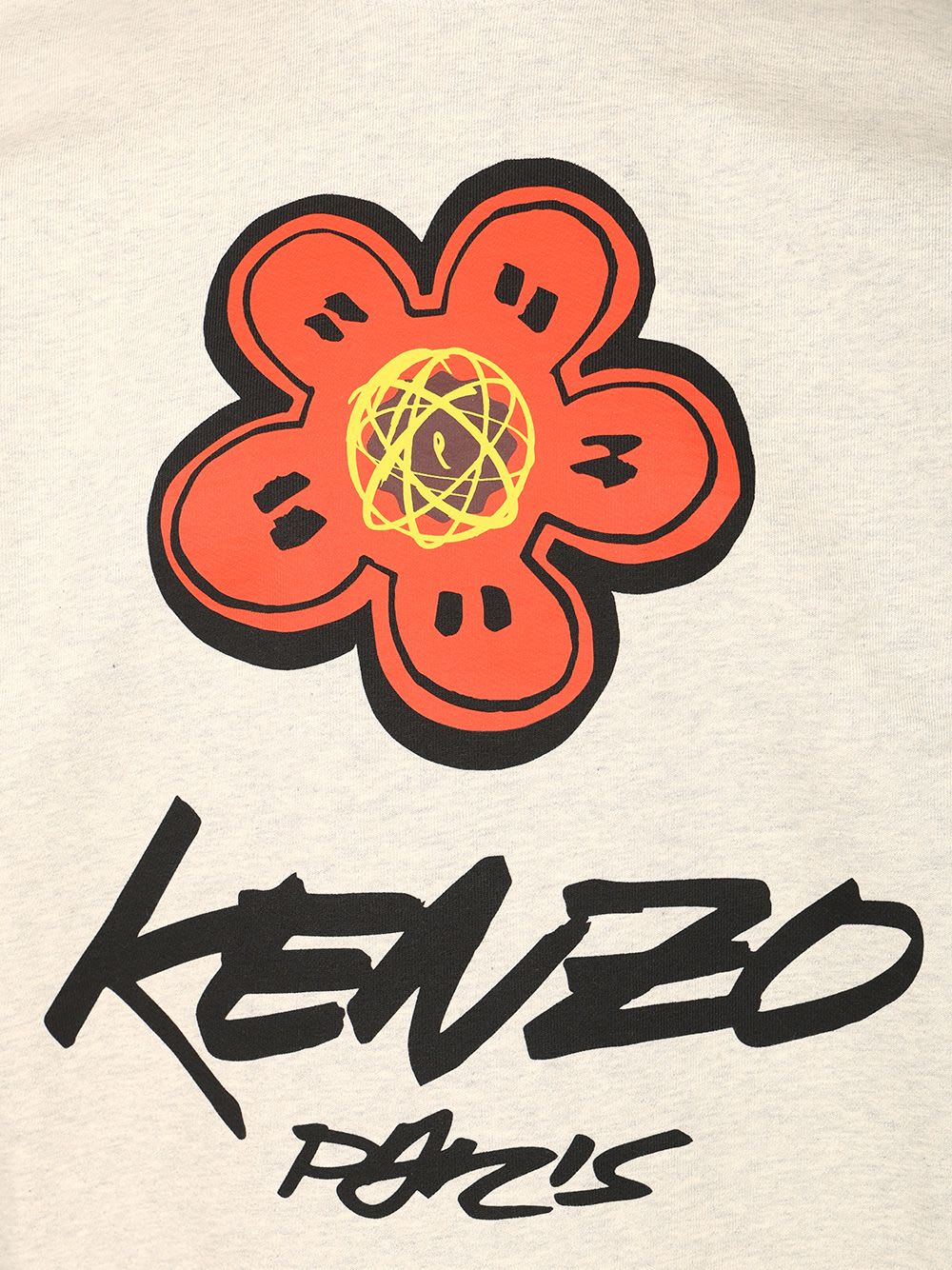Kenzo Sweatshirt Futura Print In Neutral