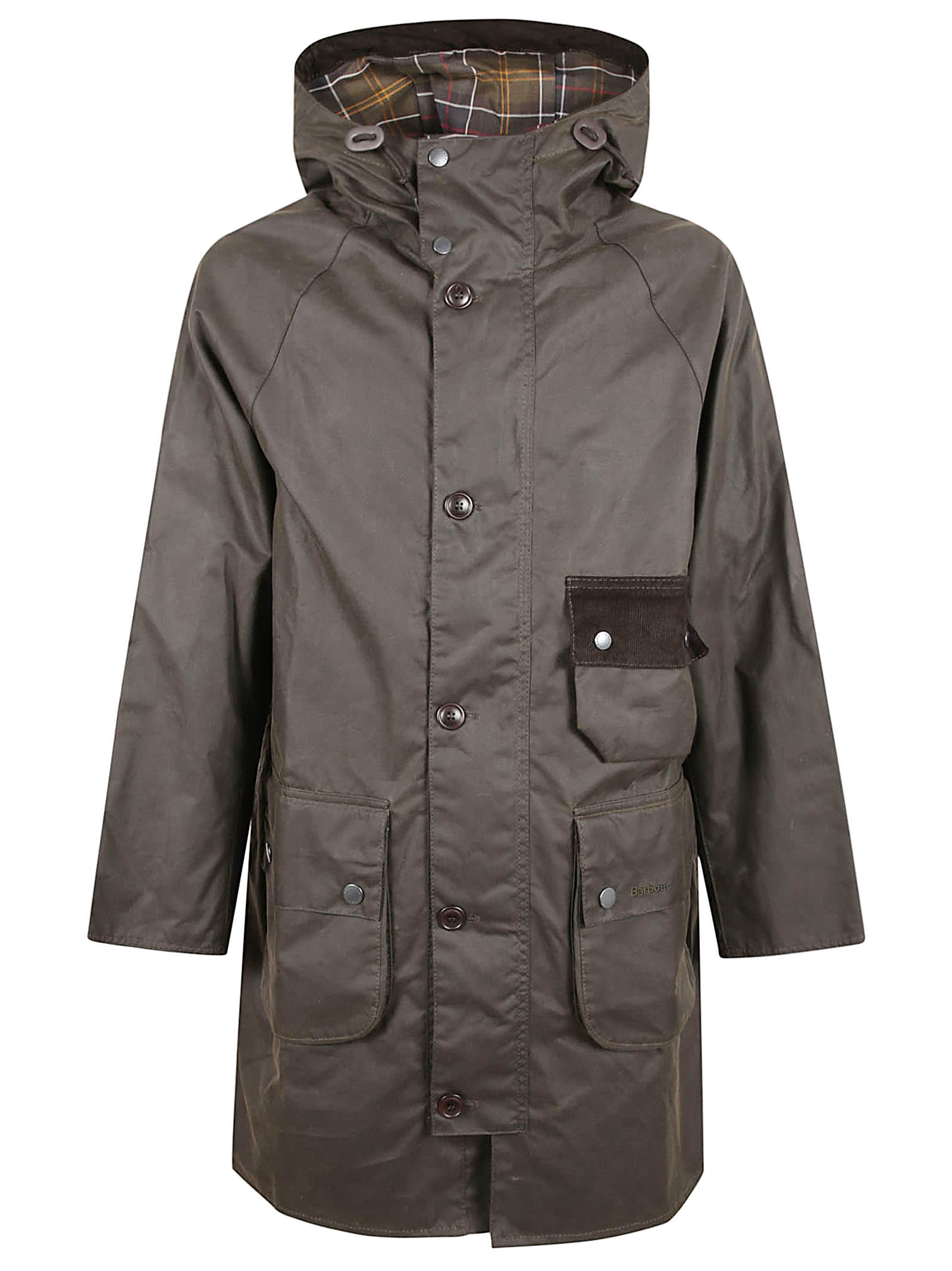Barbour Solway Trench Waxed Coat In Brown