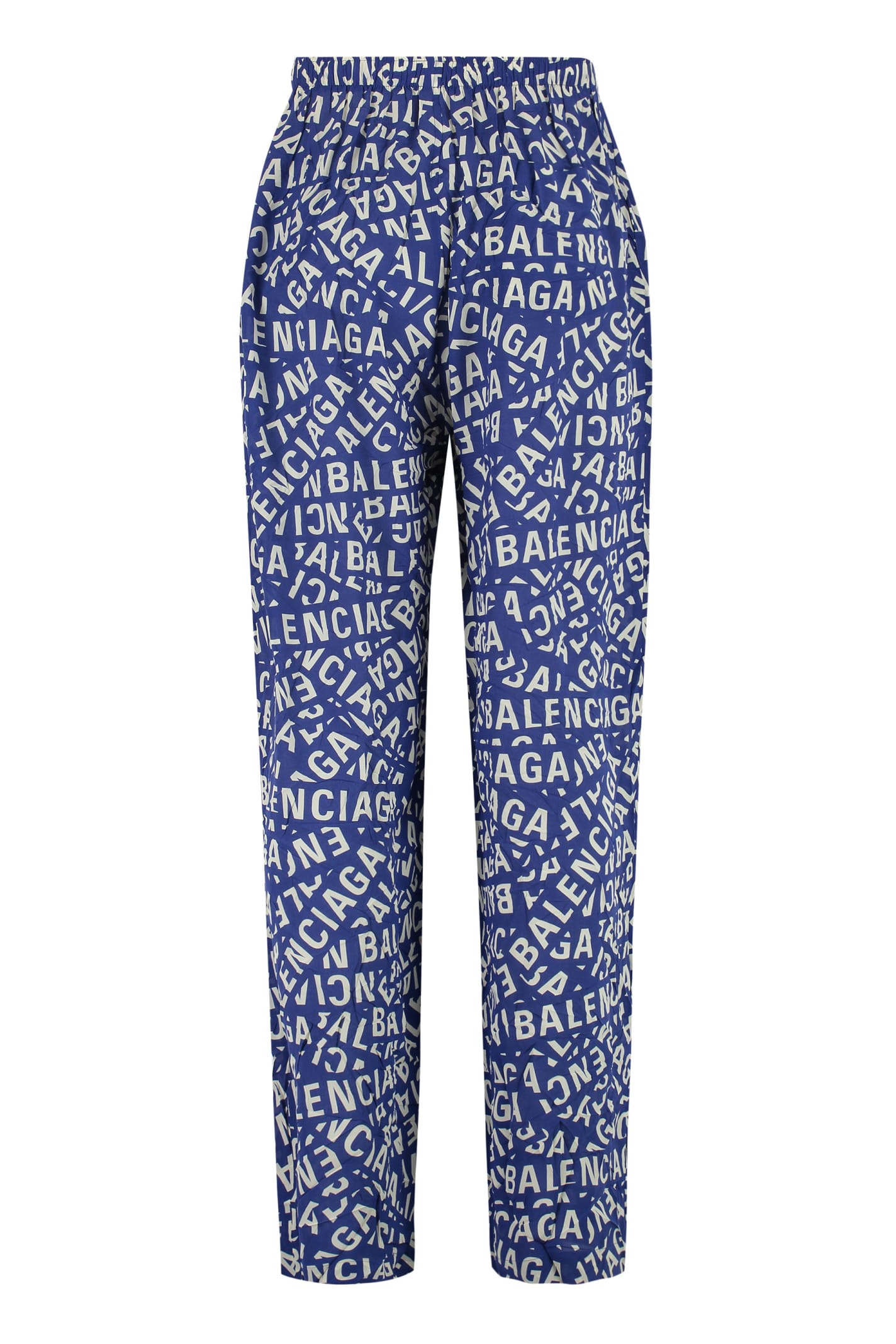 Shop Balenciaga Printed Silk Pants