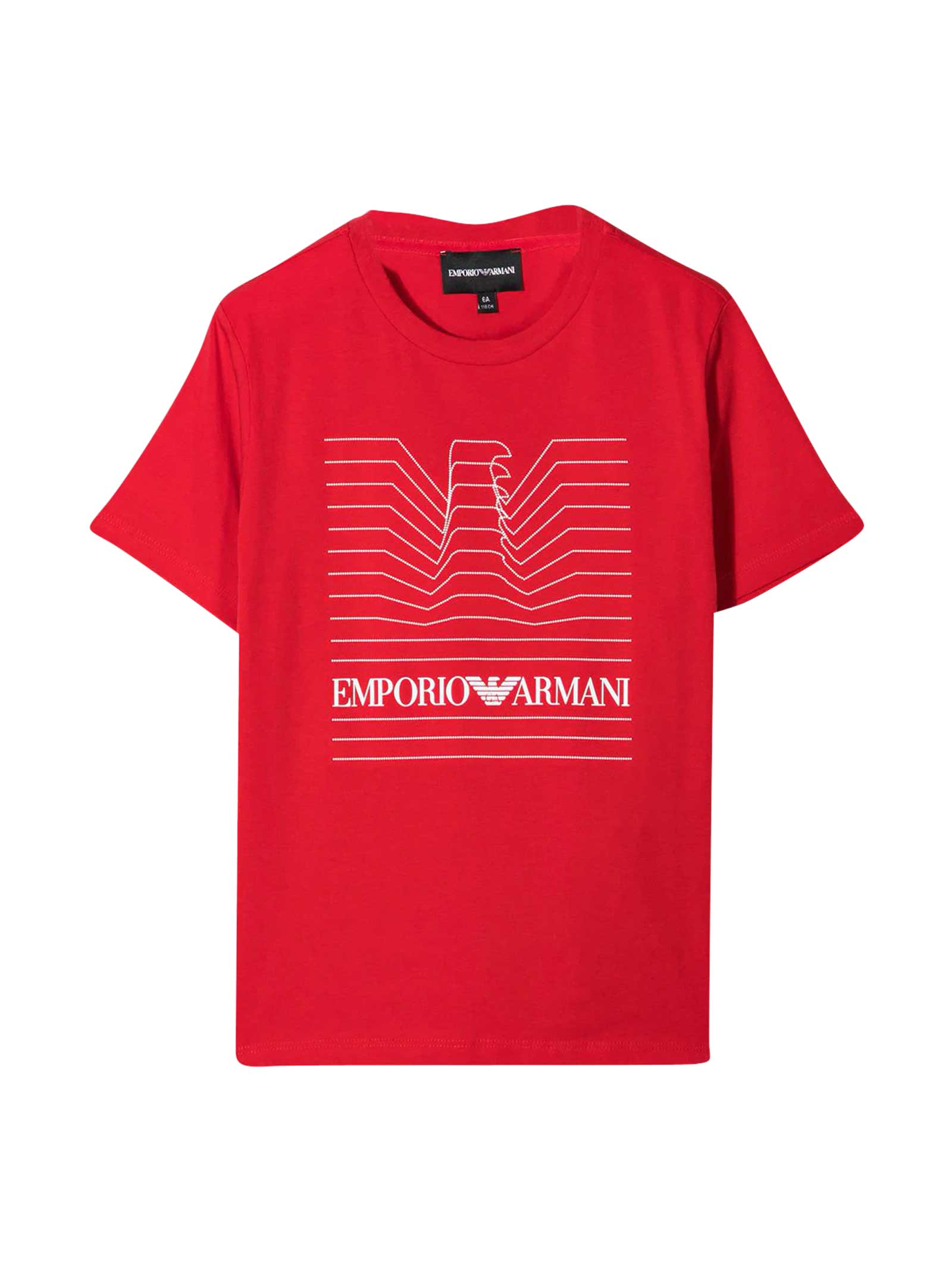 Emporio Armani Red Teen T-shirt In Rosso