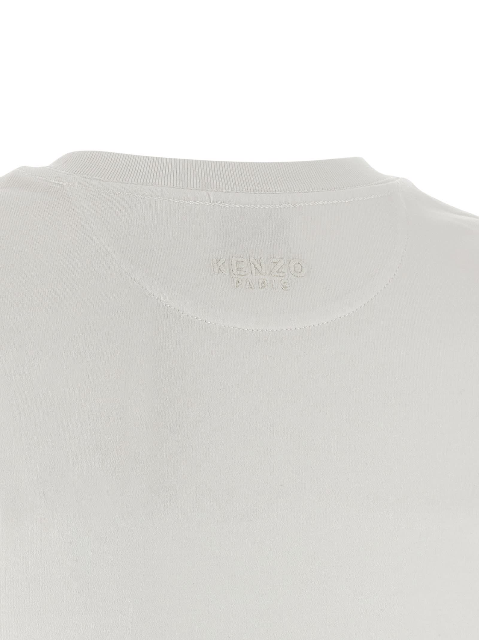 Kenzo Wild Tiger Gots Short Sleeve T Shirt In White