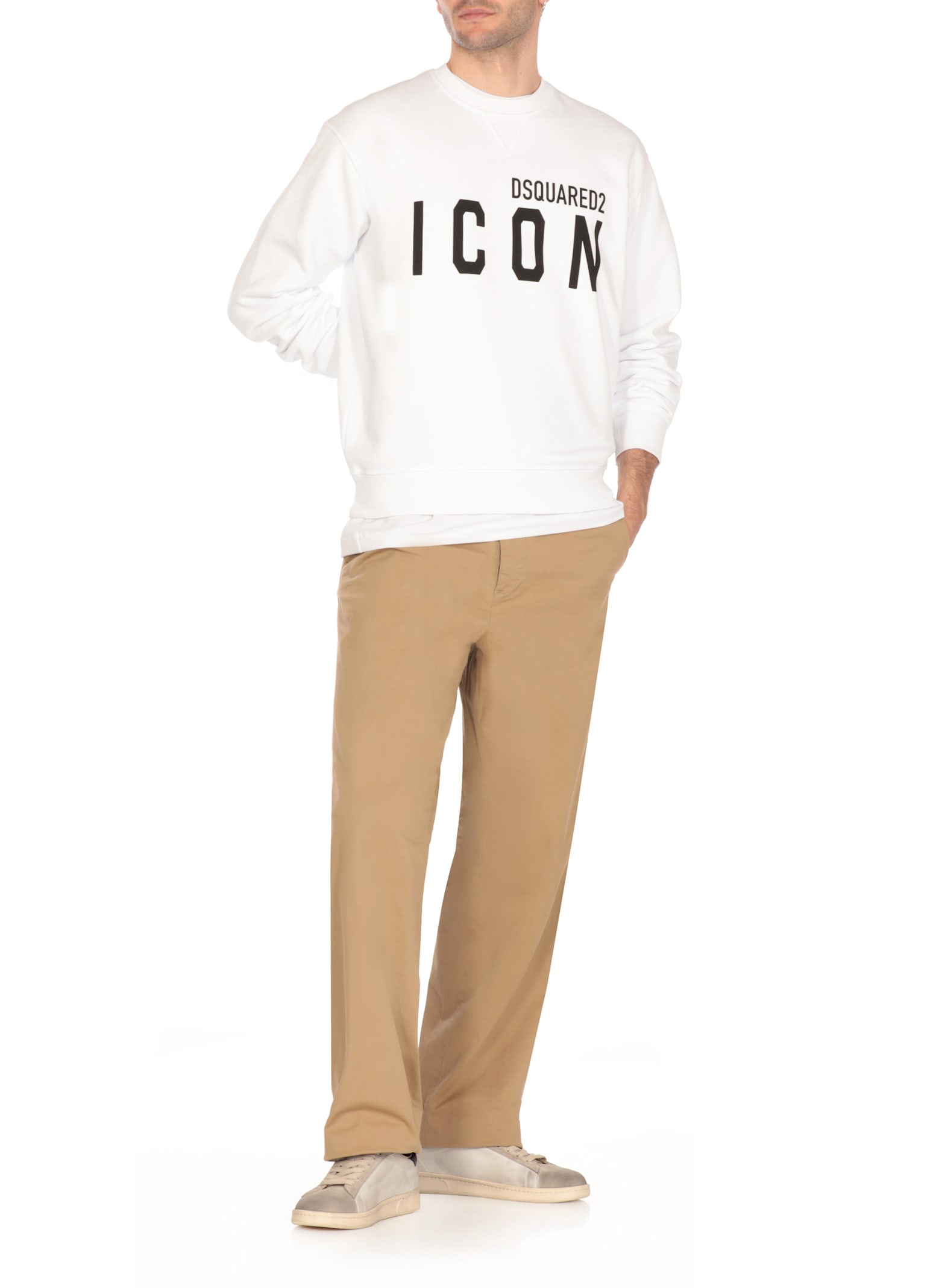 Dsquared2 Logo-print Sweatshirt In White