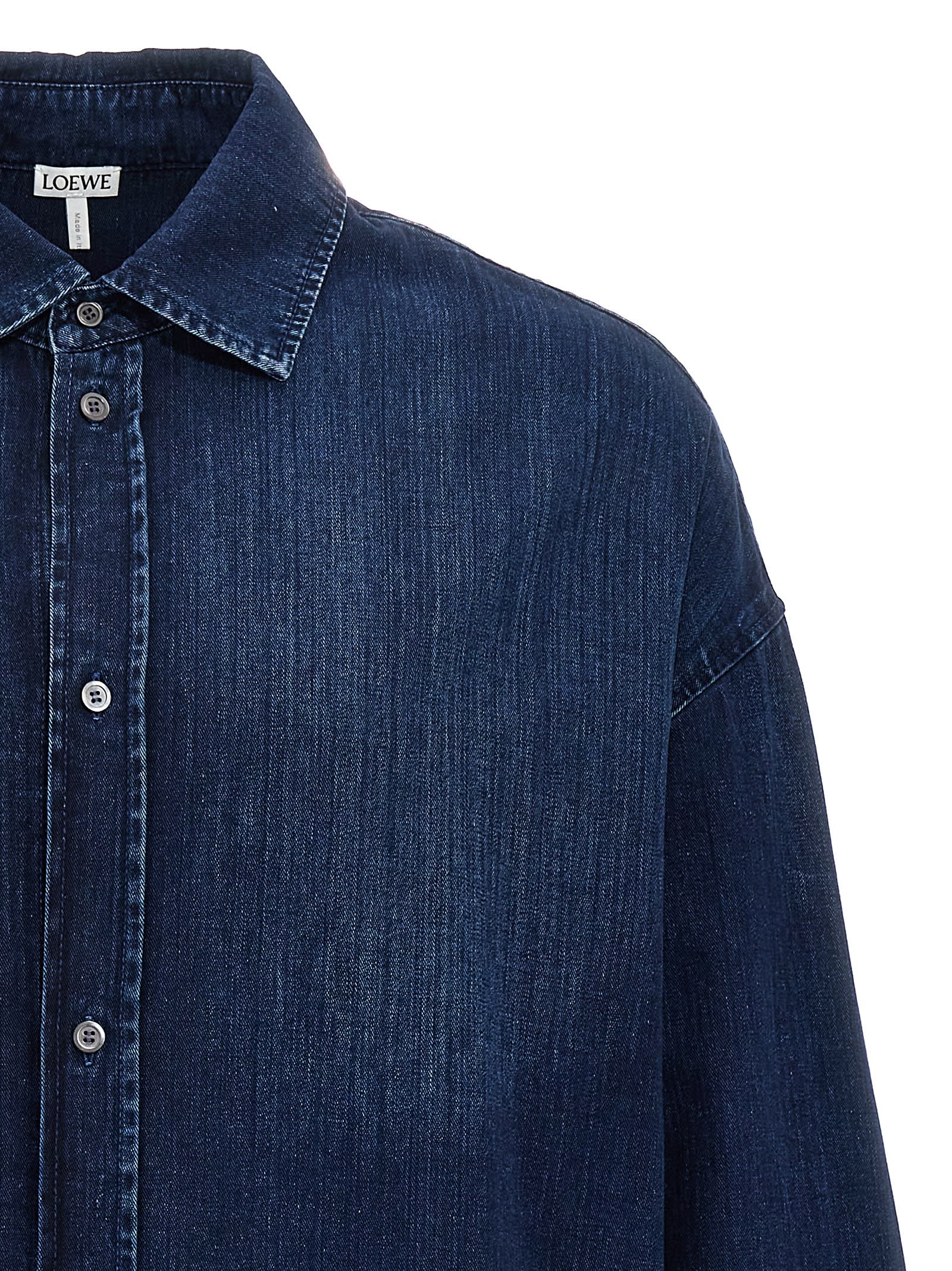 Shop Loewe Anagram Shirt In Blue