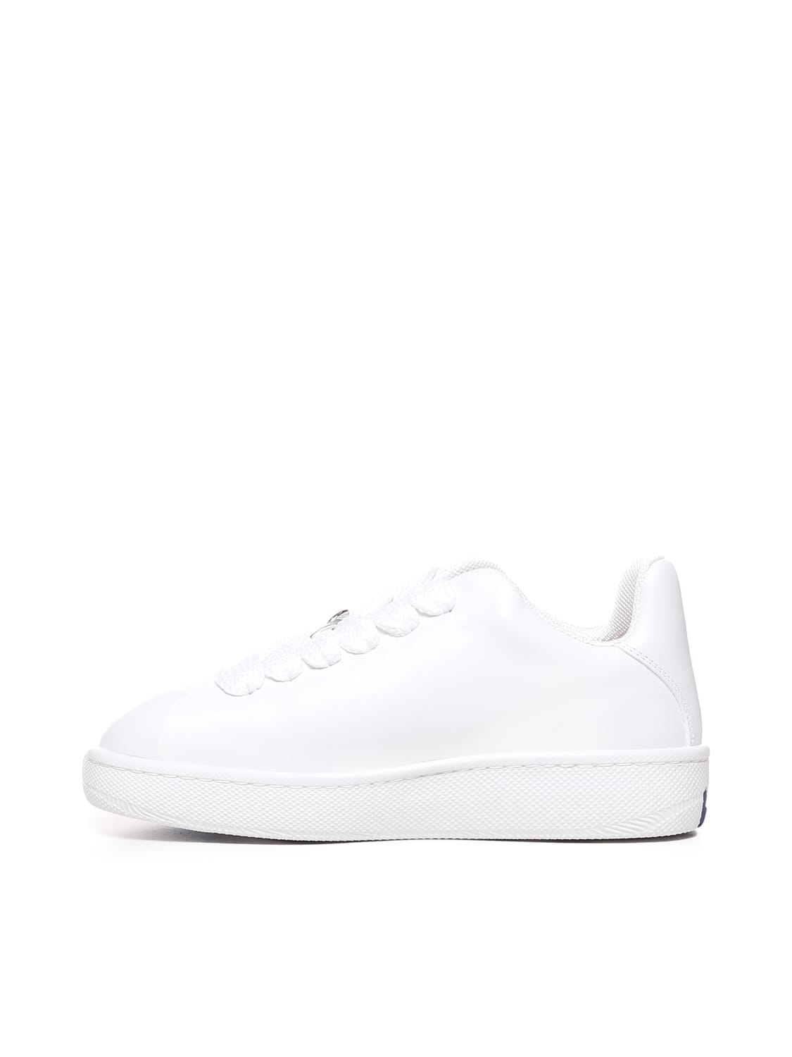 Shop Burberry Box Sneaker In Leather In White