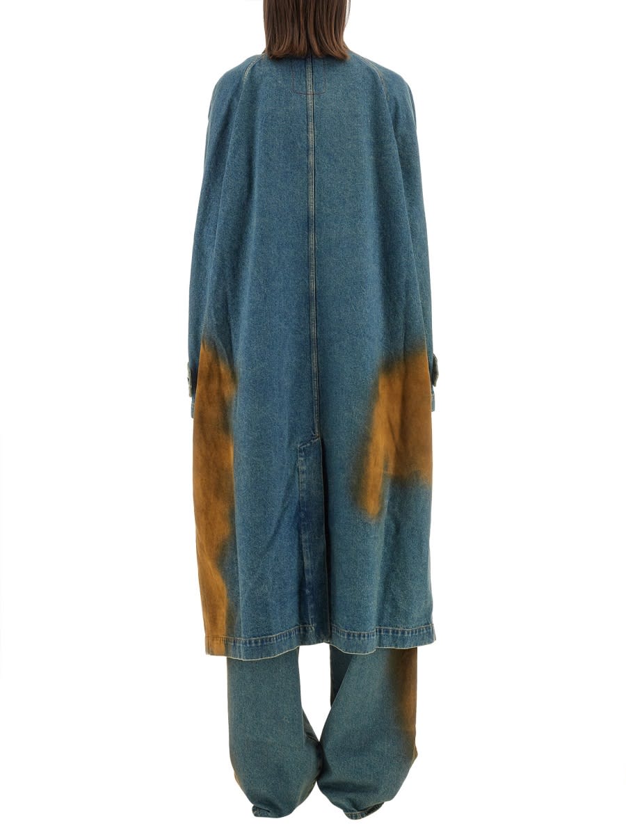 Shop Uma Wang Coat Carlo In Blue