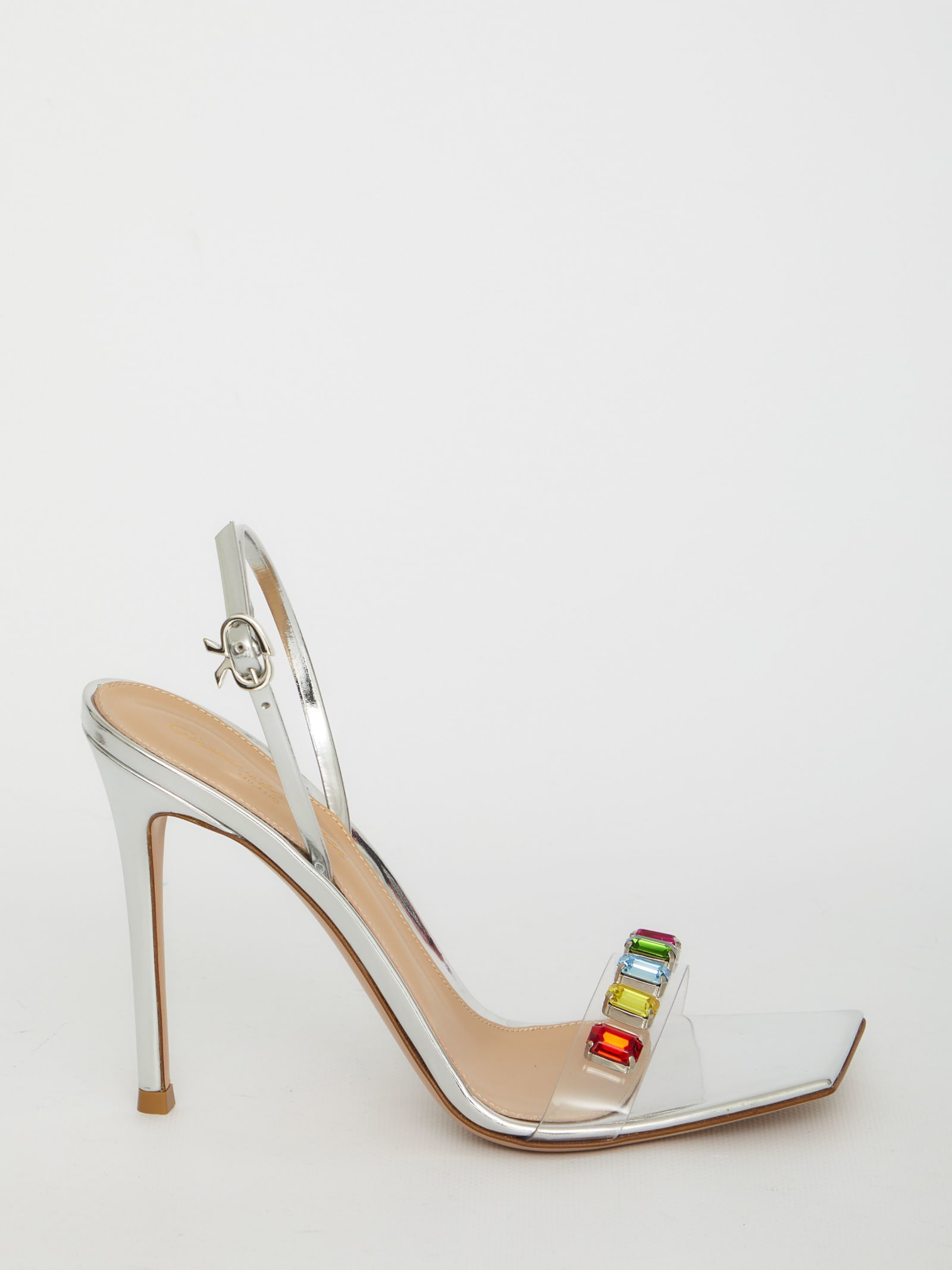 Shop Gianvito Rossi Ribbon Candy Sandals In Multicolor