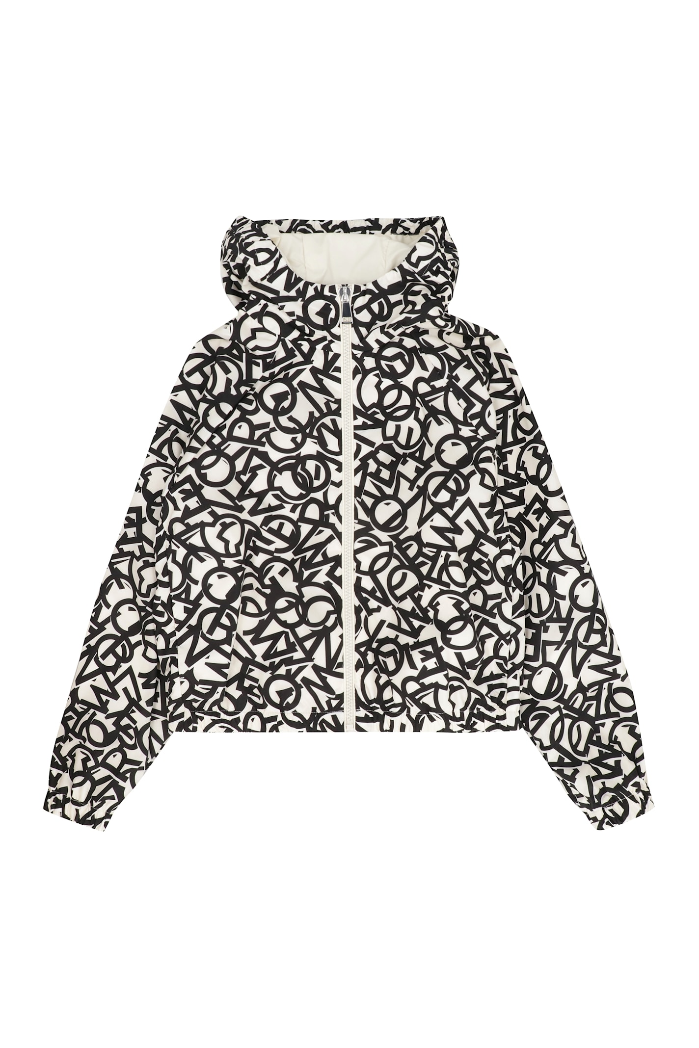 Moncler Maisha Hooded Techno Fabric Raincoat In White