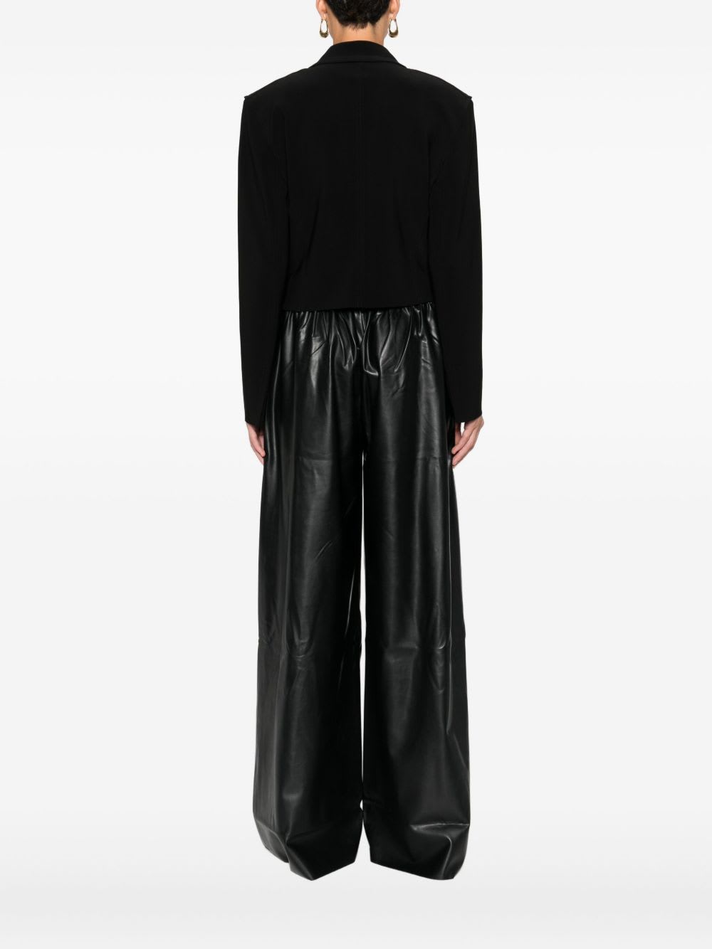 Norma Kamali Single-breasted Cropped Jacket In Black