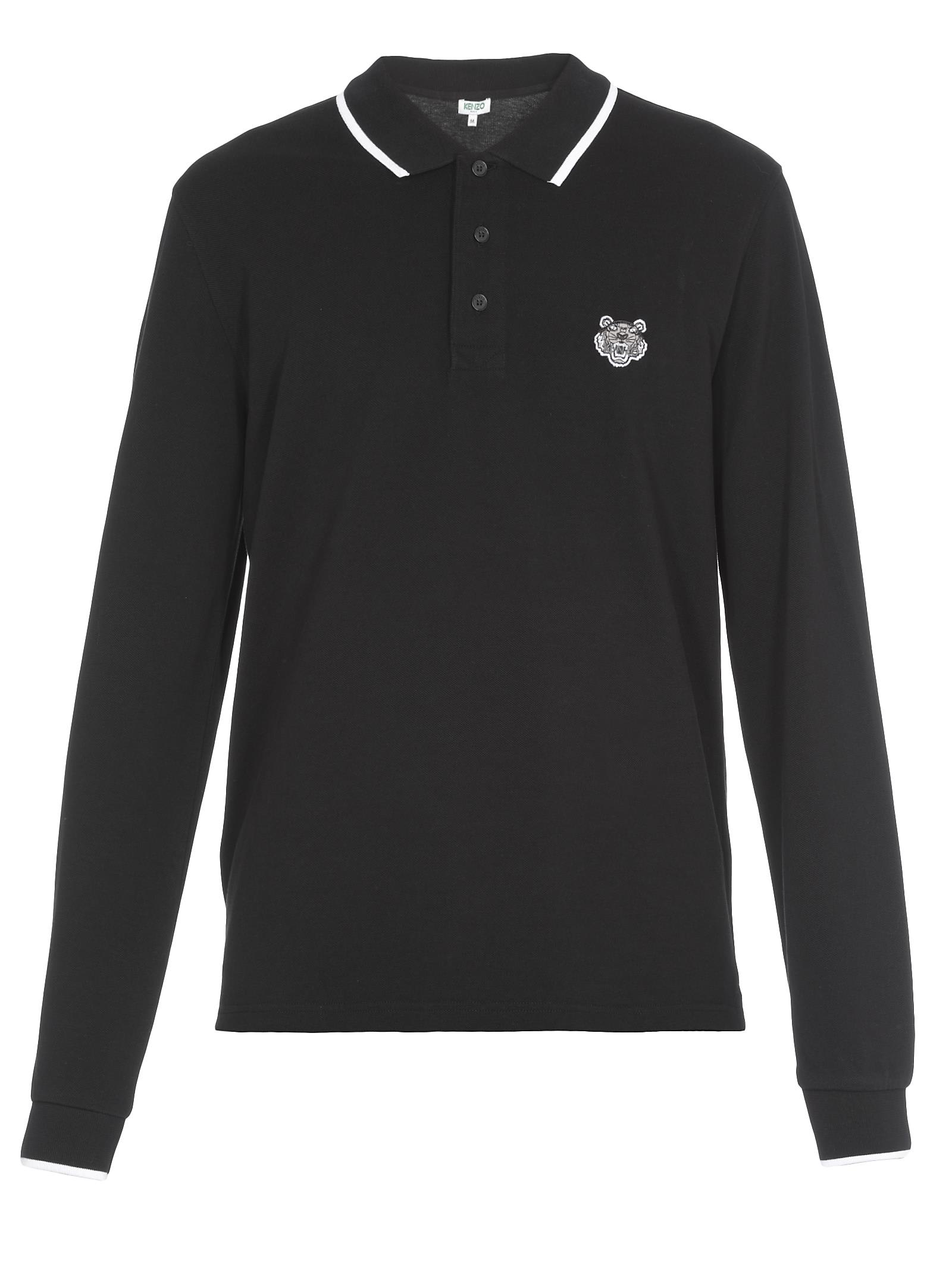 Kenzo Tiger Polo Shirt In Black | ModeSens