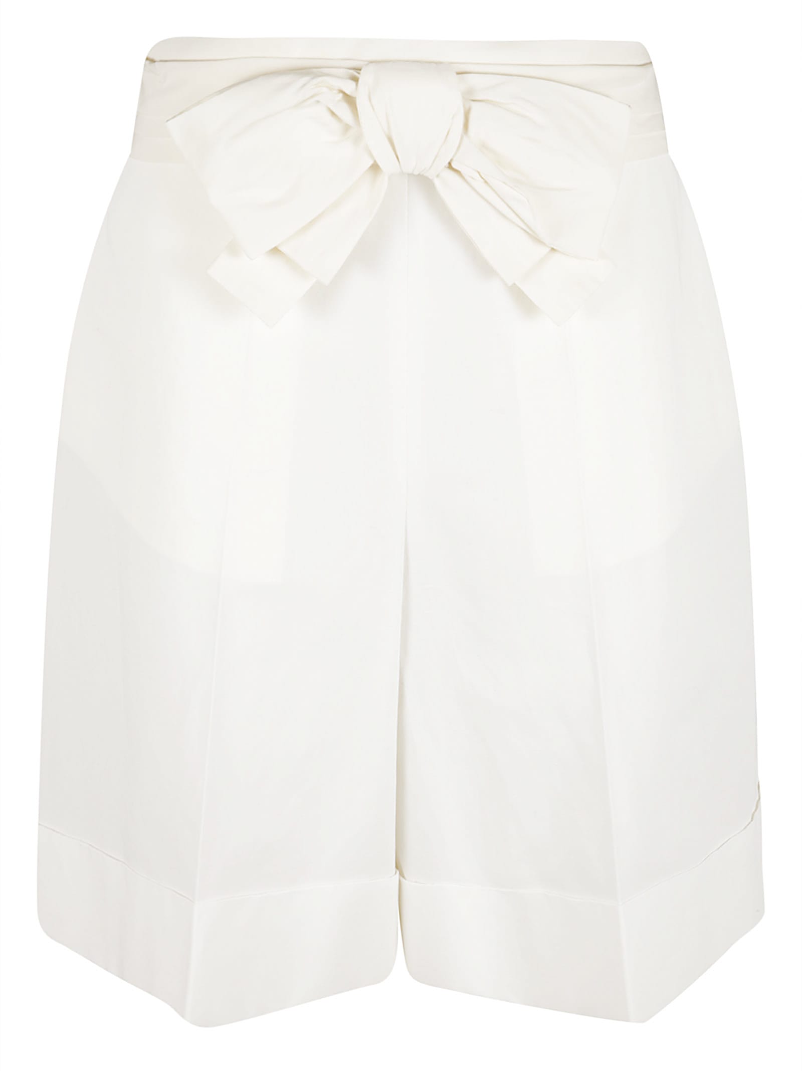 Valentino Cotton Blend Bermuda Shorts In White