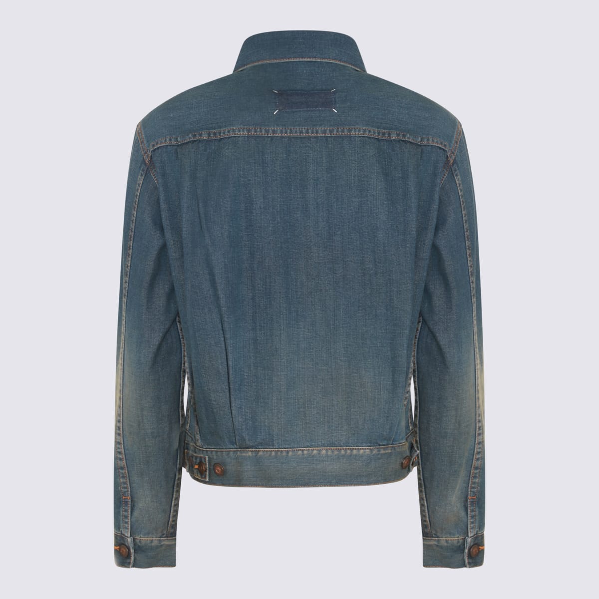 Shop Maison Margiela Blue Cotton Denim Jacket In American Classic