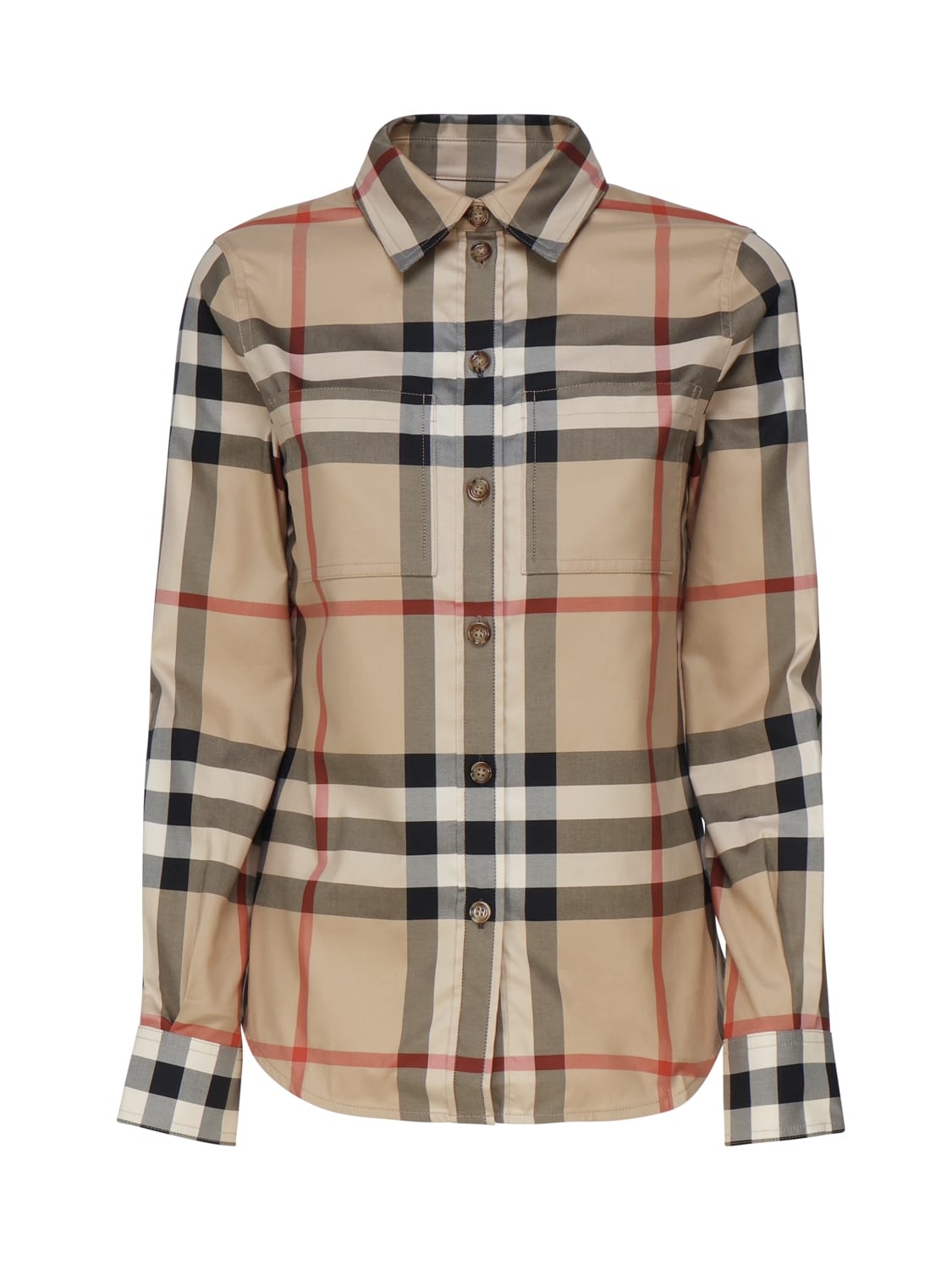 Burberry Vintage Check Shirt In Cotton In Archive Beige Ip Chk