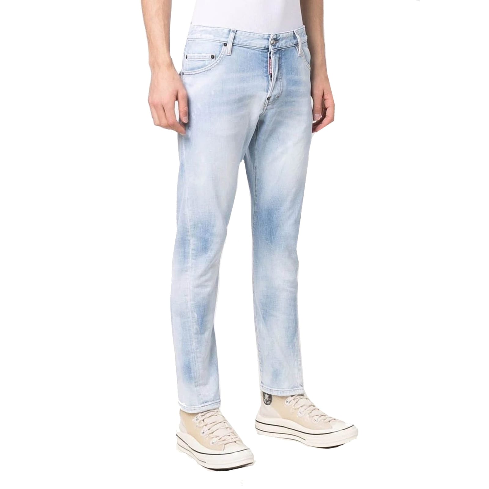 Shop Dsquared2 Cotton Denim Jeans In Blue