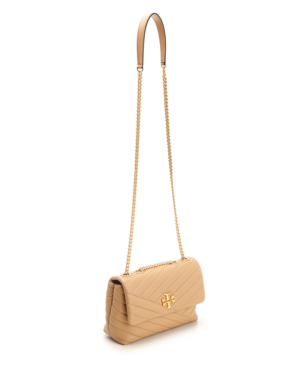 Shop Tory Burch Kira Convertible Shoulder Bag In Beige