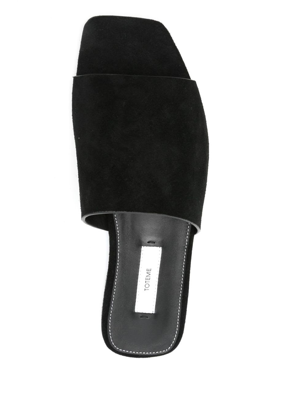 Totême Toteme Women Satin Bandeau Slides In Black