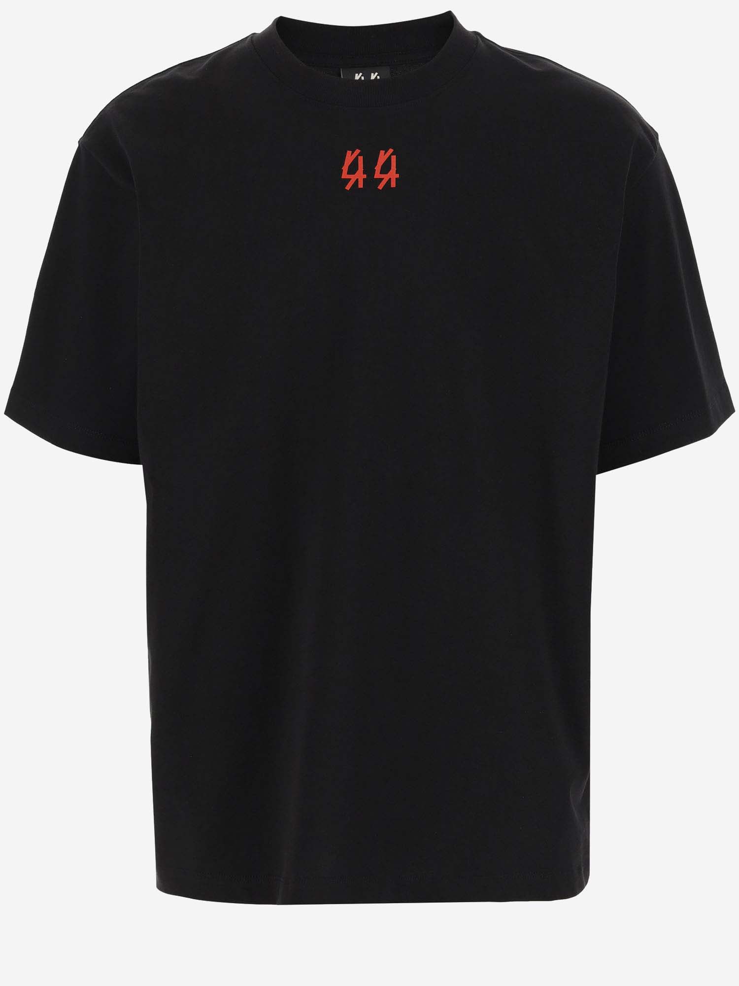 Shop 44 Label Group Cotton T-shirt With Logo In Black