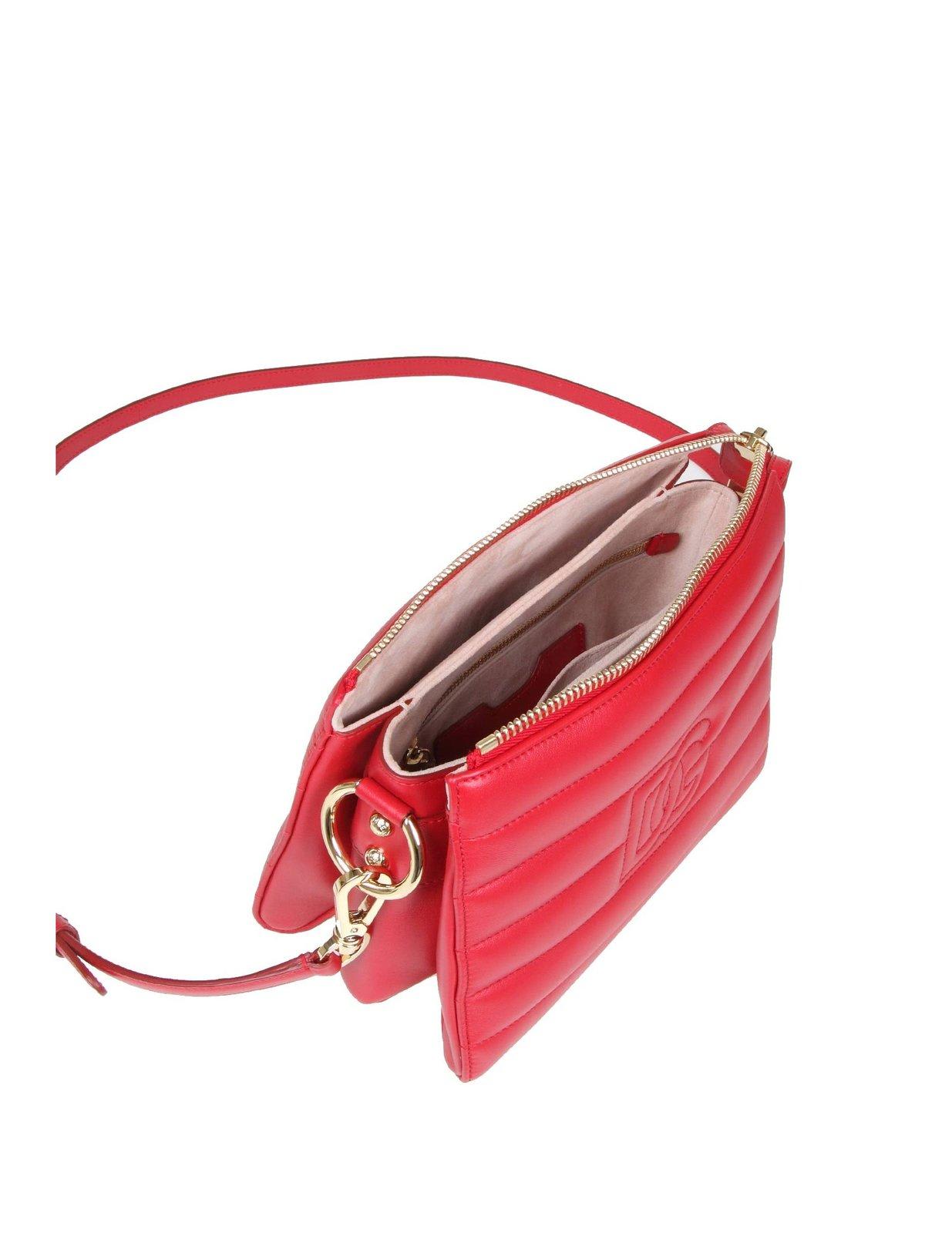 Shop Dolce & Gabbana Dolce && Gabbana Medium Quilted Tris Bag In Red