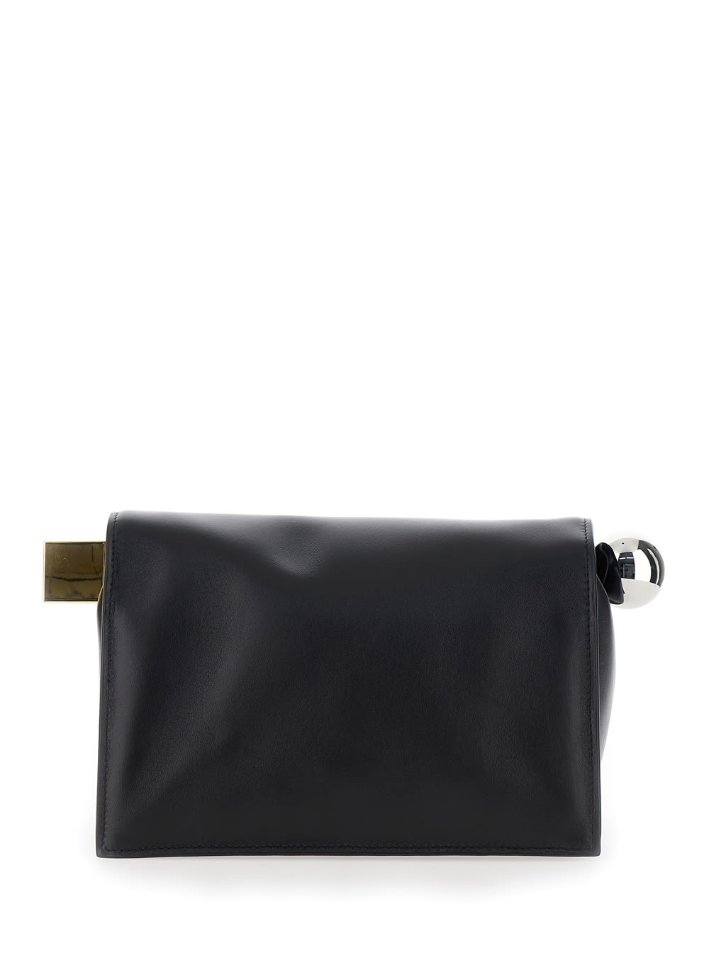 Shop Jacquemus La Pochette Rond Carre In Black