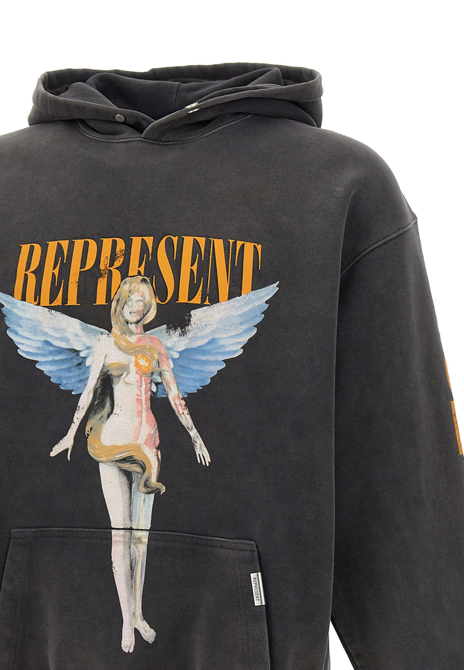 Shop Represent Reborncotton Sweatshirt In Black