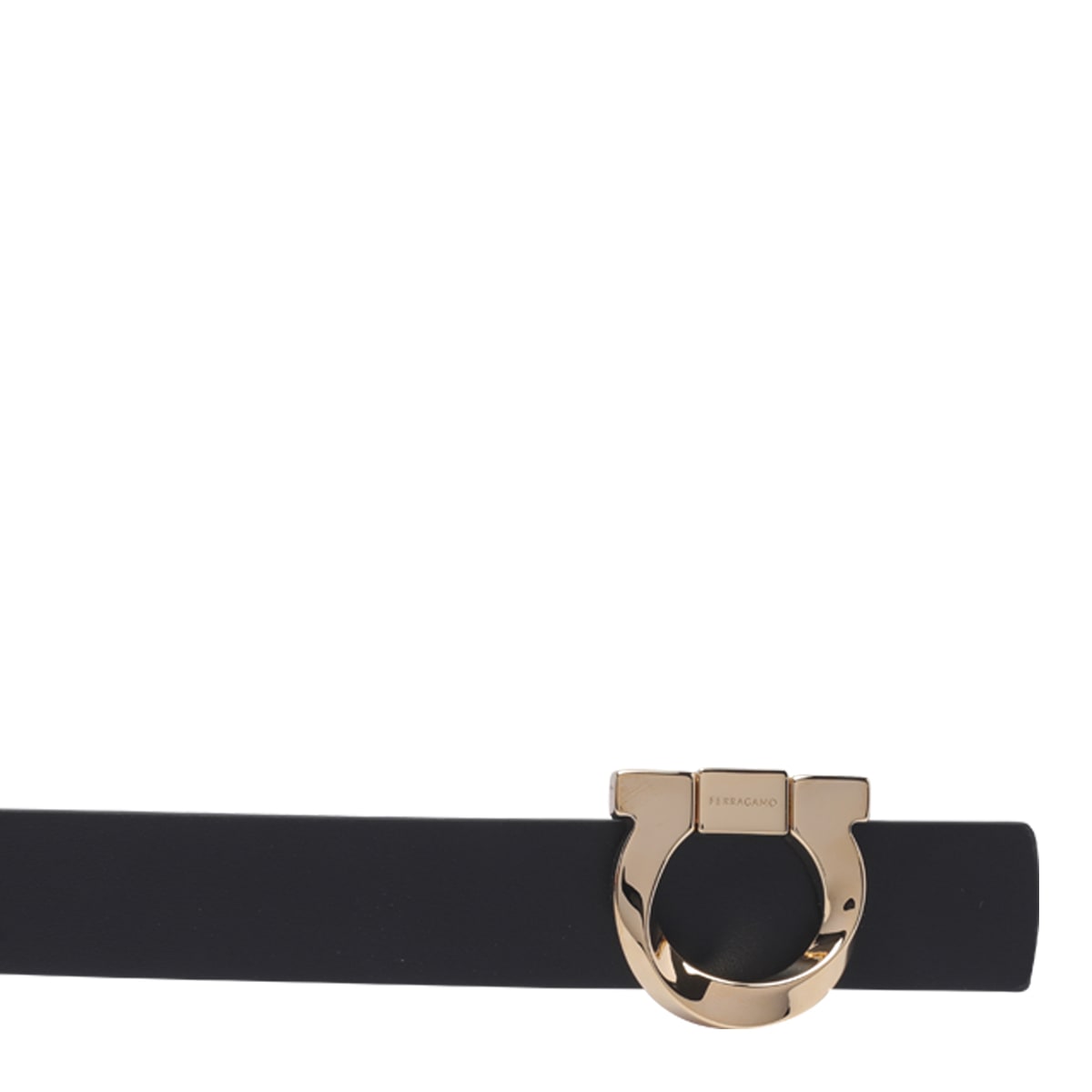Shop Ferragamo Reversible Gancini Belt In Black