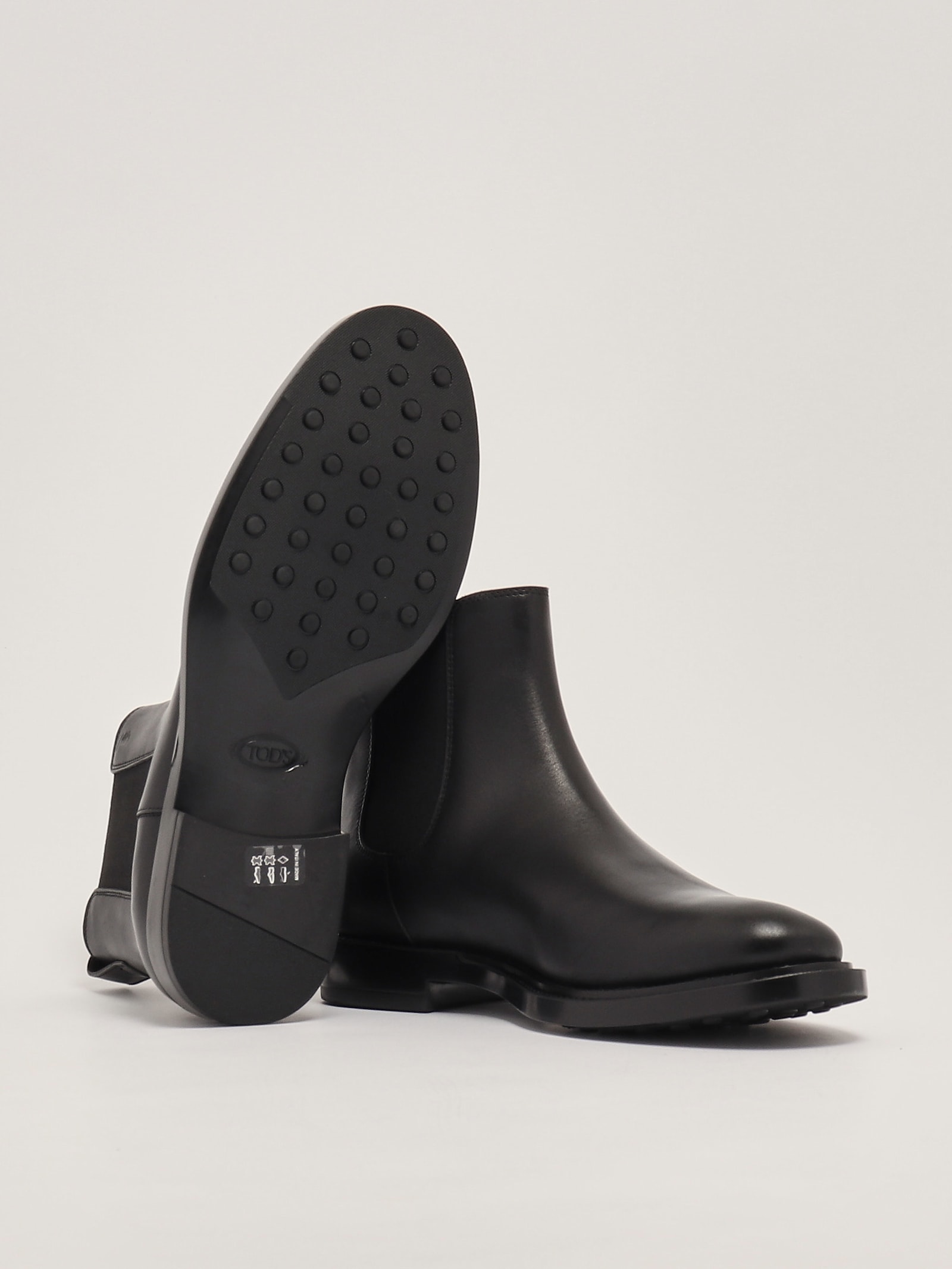 Shop Tod's Stivaletto El. Formale Gomma 62c Boots In Nero