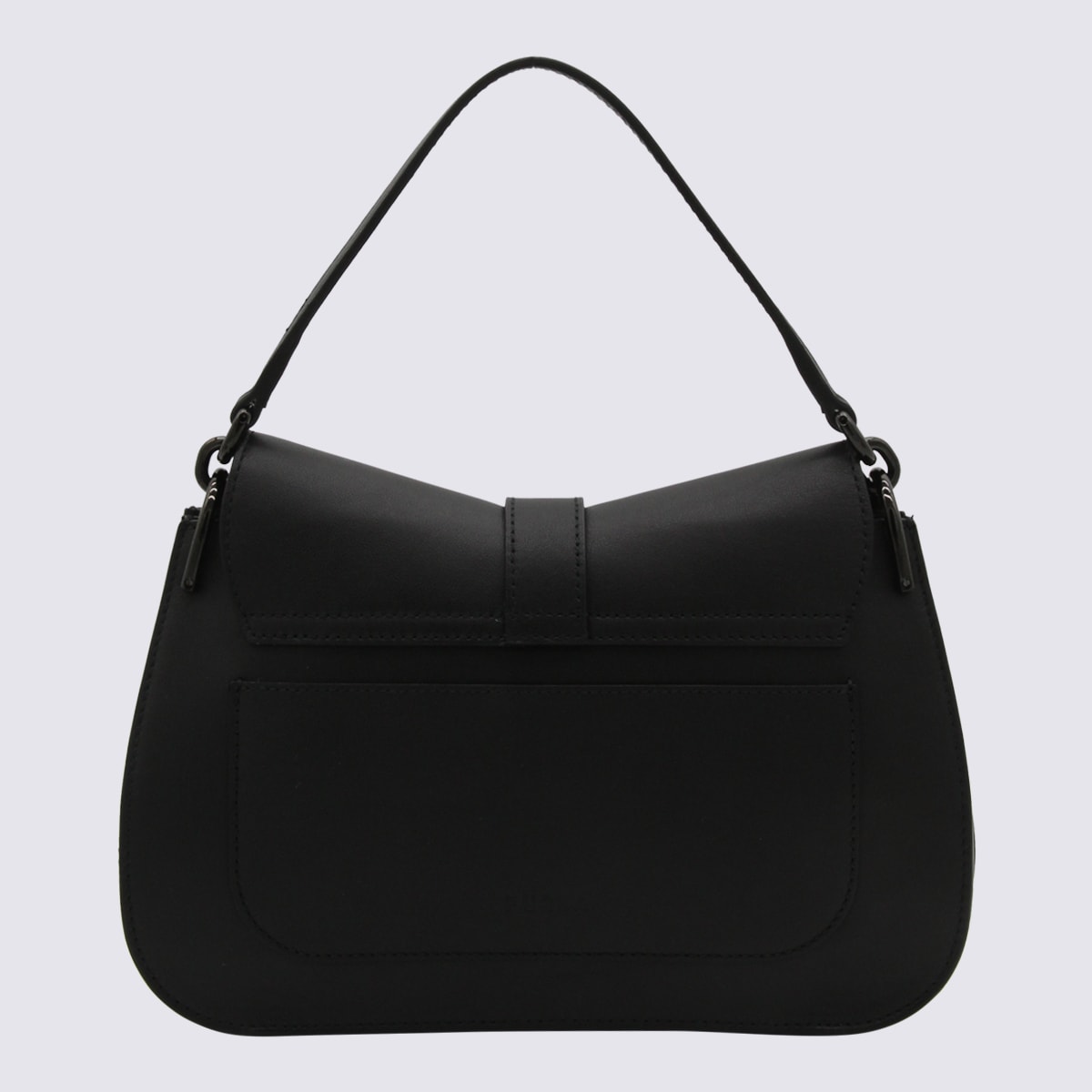 Shop Furla Black Leather Flow Bag