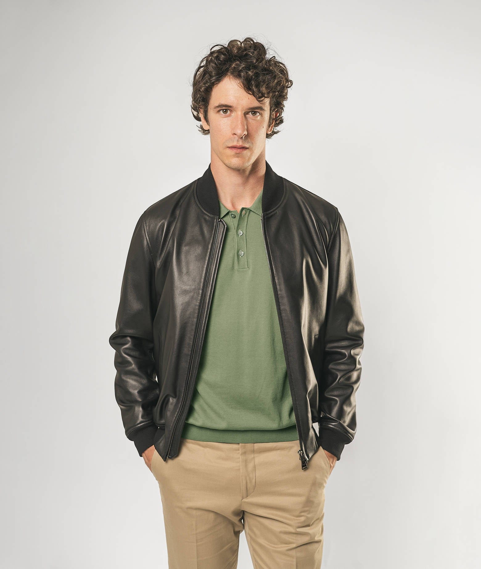 LARUSMIANI NOTTHINGAM BOMBER LEATHER JACKET