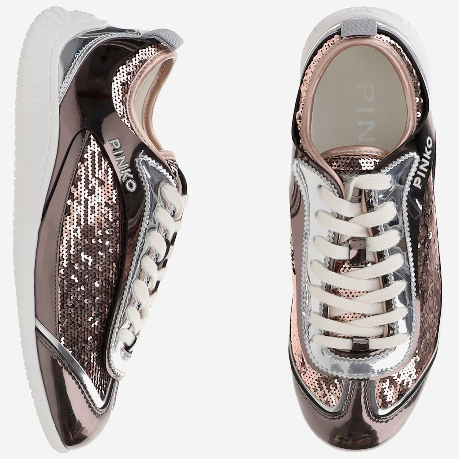 Pinko Sneakres Reby 10 With Sequins In Brown