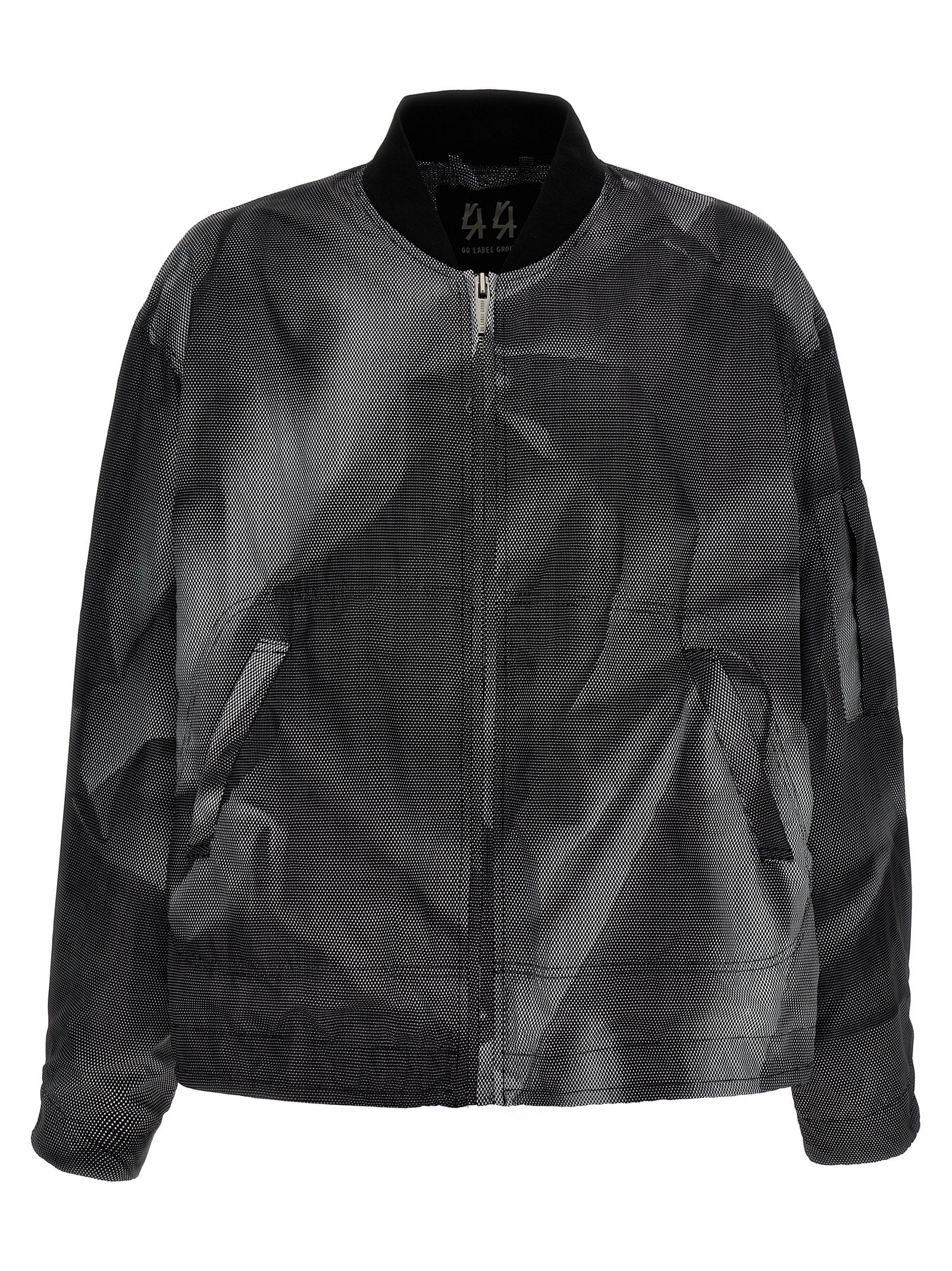 Shop 44 Label Group Crinkle Bomber Jacket In Gray