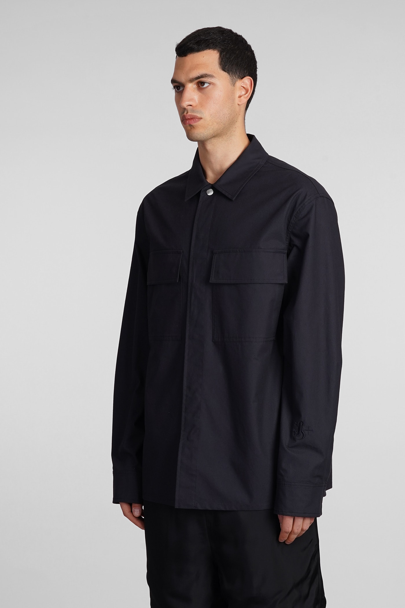 Shop Jil Sander Shirt In Black Cotton