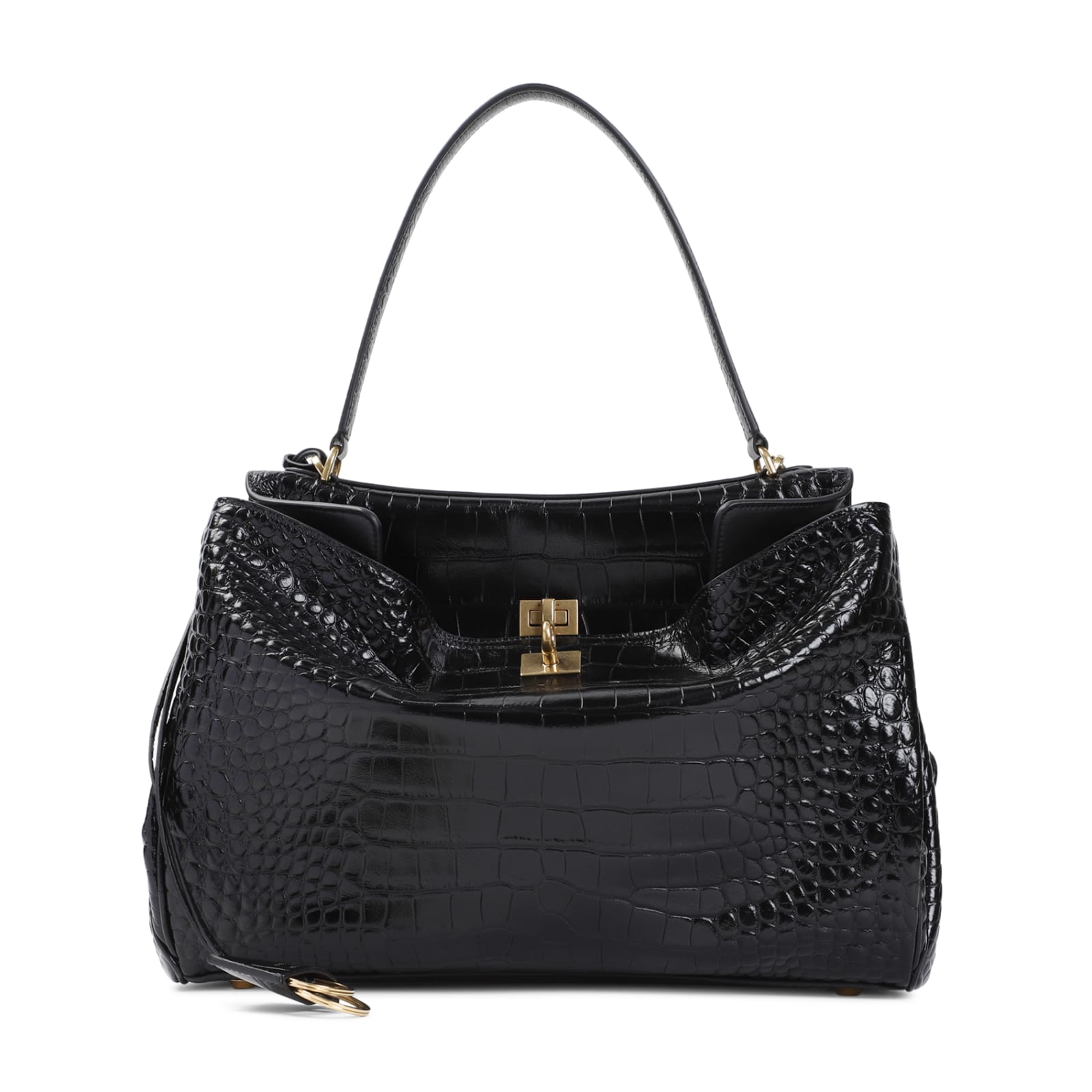 Balenciaga Rodeo Top Handle M Handbag In Black